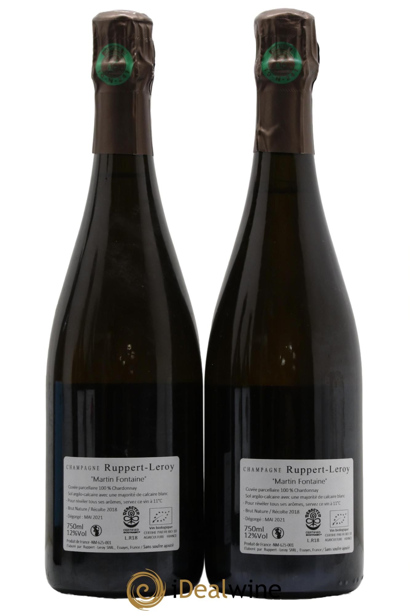 Martin Fontaine Ruppert-Leroy (Domaine) 2018 - Lot de 2 bouteilles - 1