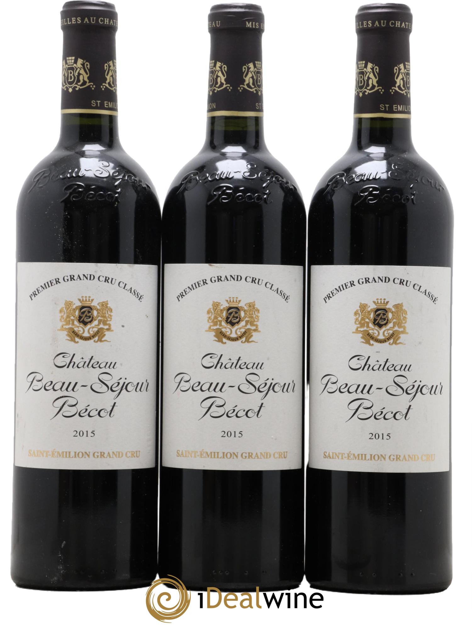 Château Beau-Séjour Bécot 1er Grand Cru Classé B 2015 - Lot de 3 bouteilles - 0
