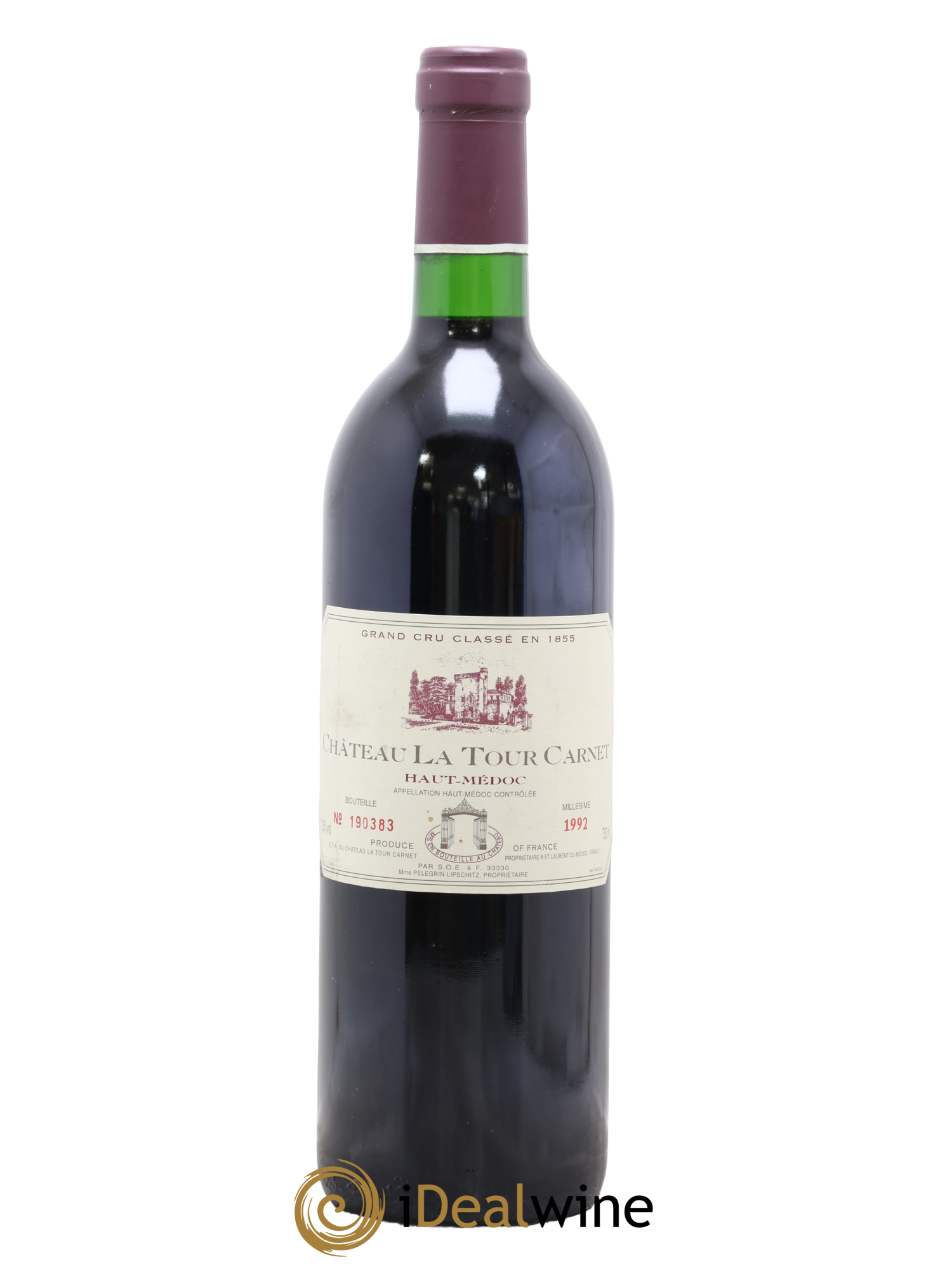Château la Tour Carnet 4ème Grand Cru Classé 1992 - Lot of 1 bottle - 0