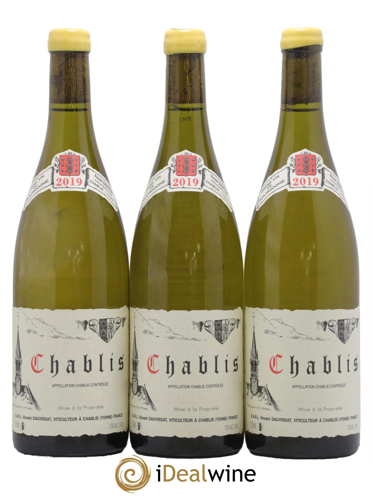 Chablis Vincent Dauvissat (Domaine) 2019 - Lot of 3 bottles - 0