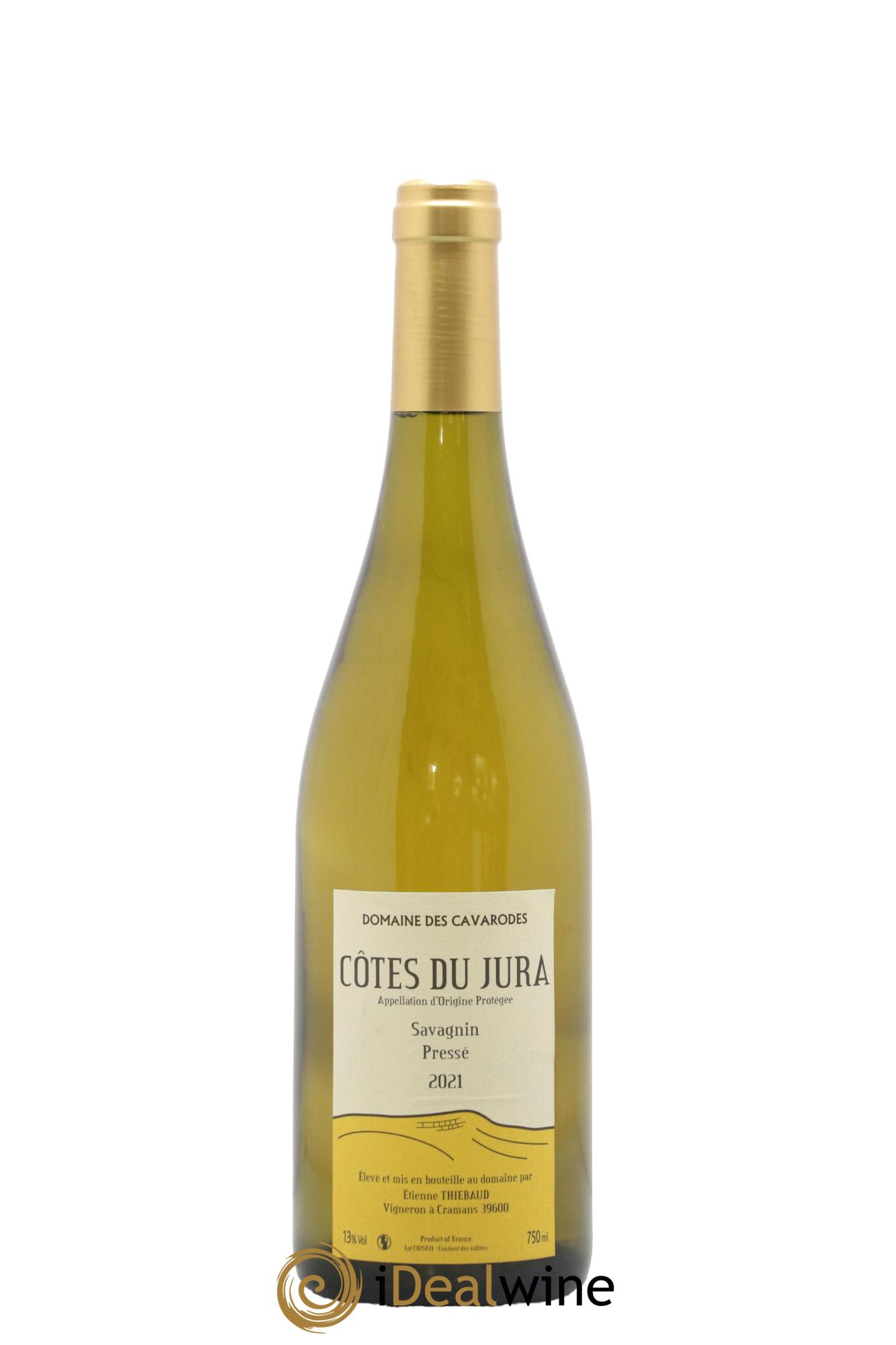 Côtes du Jura Savagnin pressé Cavarodes (Domaine des) - Etienne Thiébaud 2021 - Lot de 1 bouteille - 0