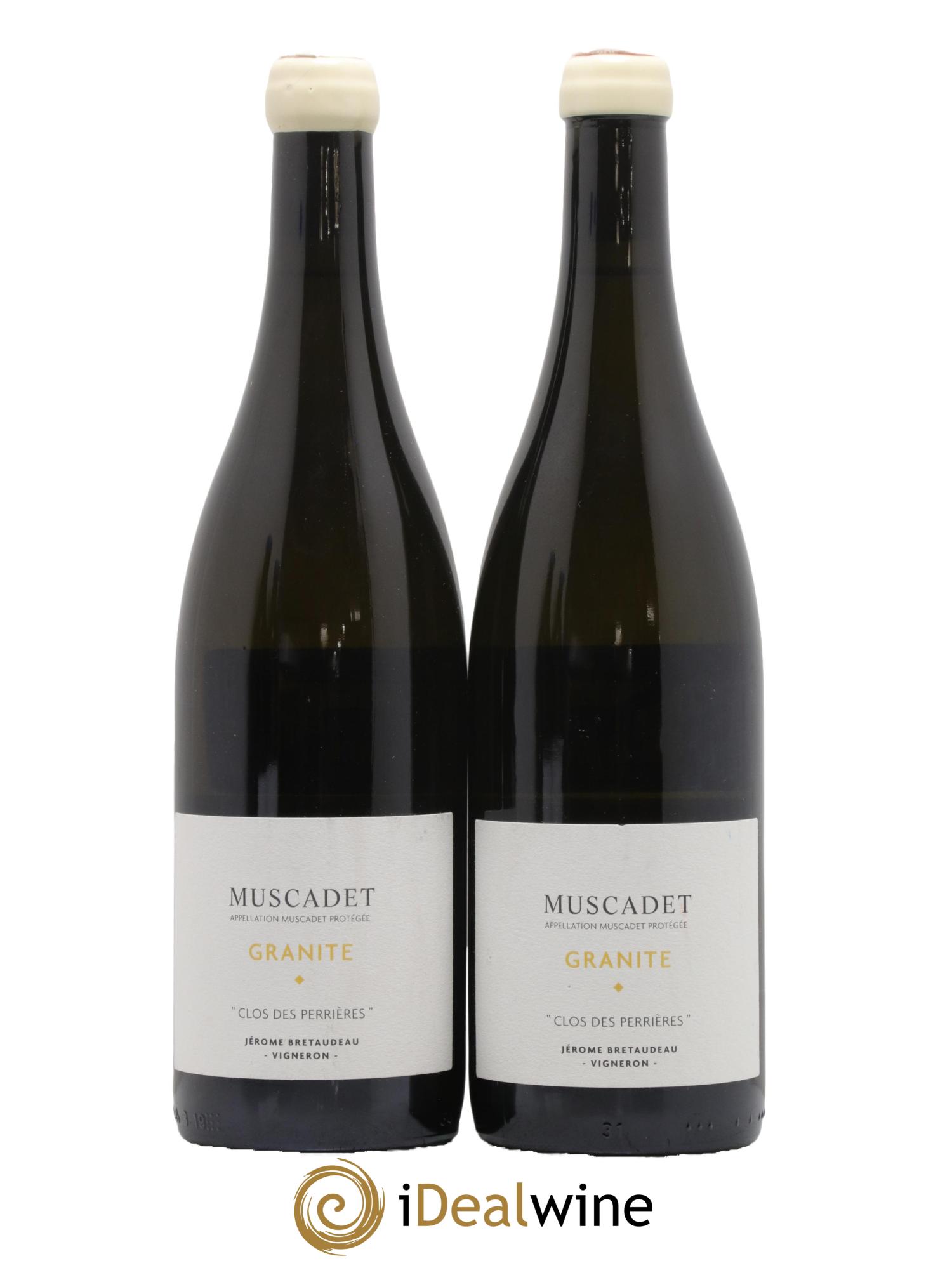 Muscadet-Sèvre-et-Maine Granite Clos des Perrières Jérôme Bretaudeau - Domaine de Bellevue Granit Jerome Bretaudeau 2019 - Lot de 2 bouteilles - 0