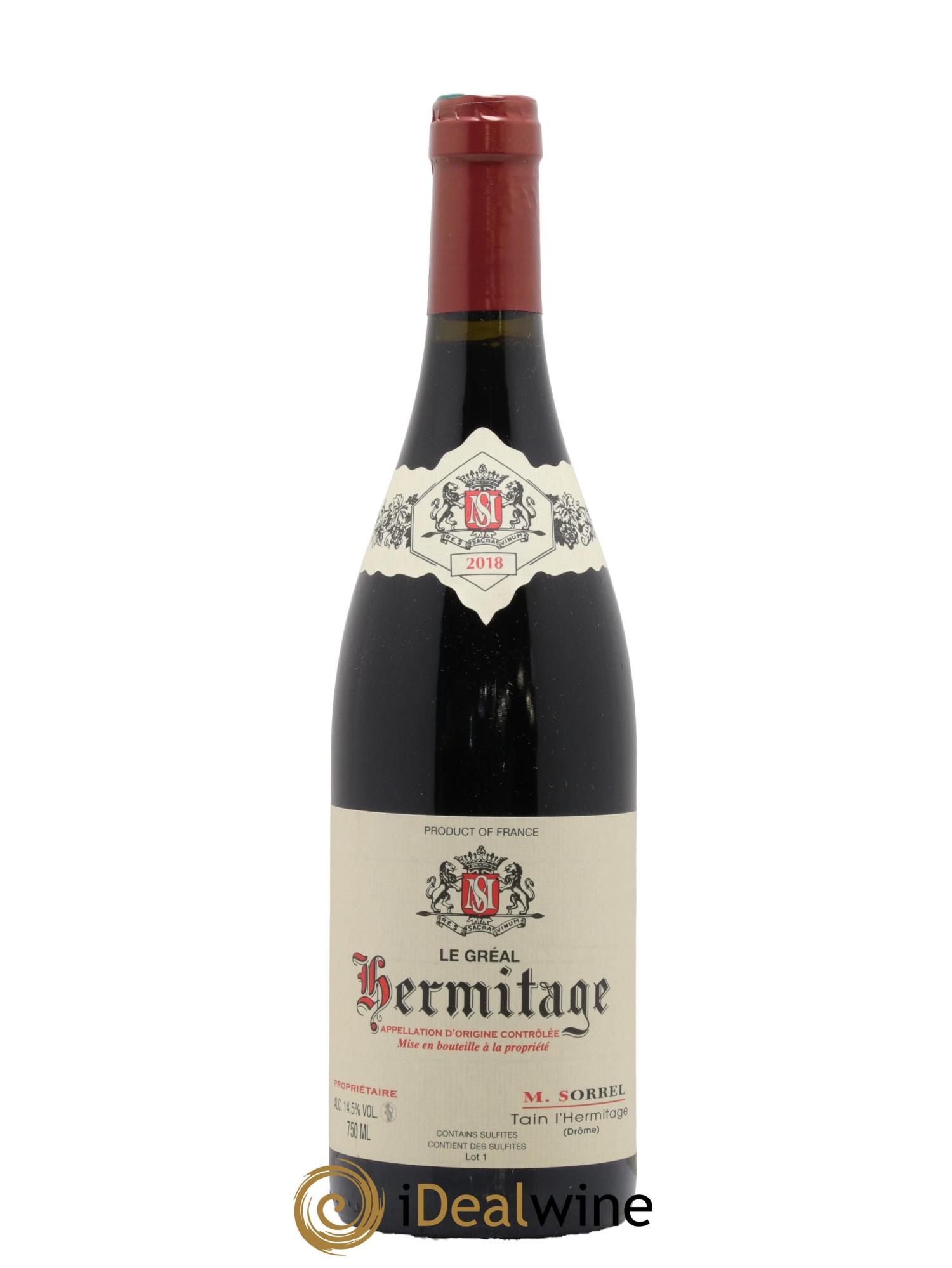 Hermitage Le Gréal Marc Sorrel 2018 - Lot de 1 bouteille - 0