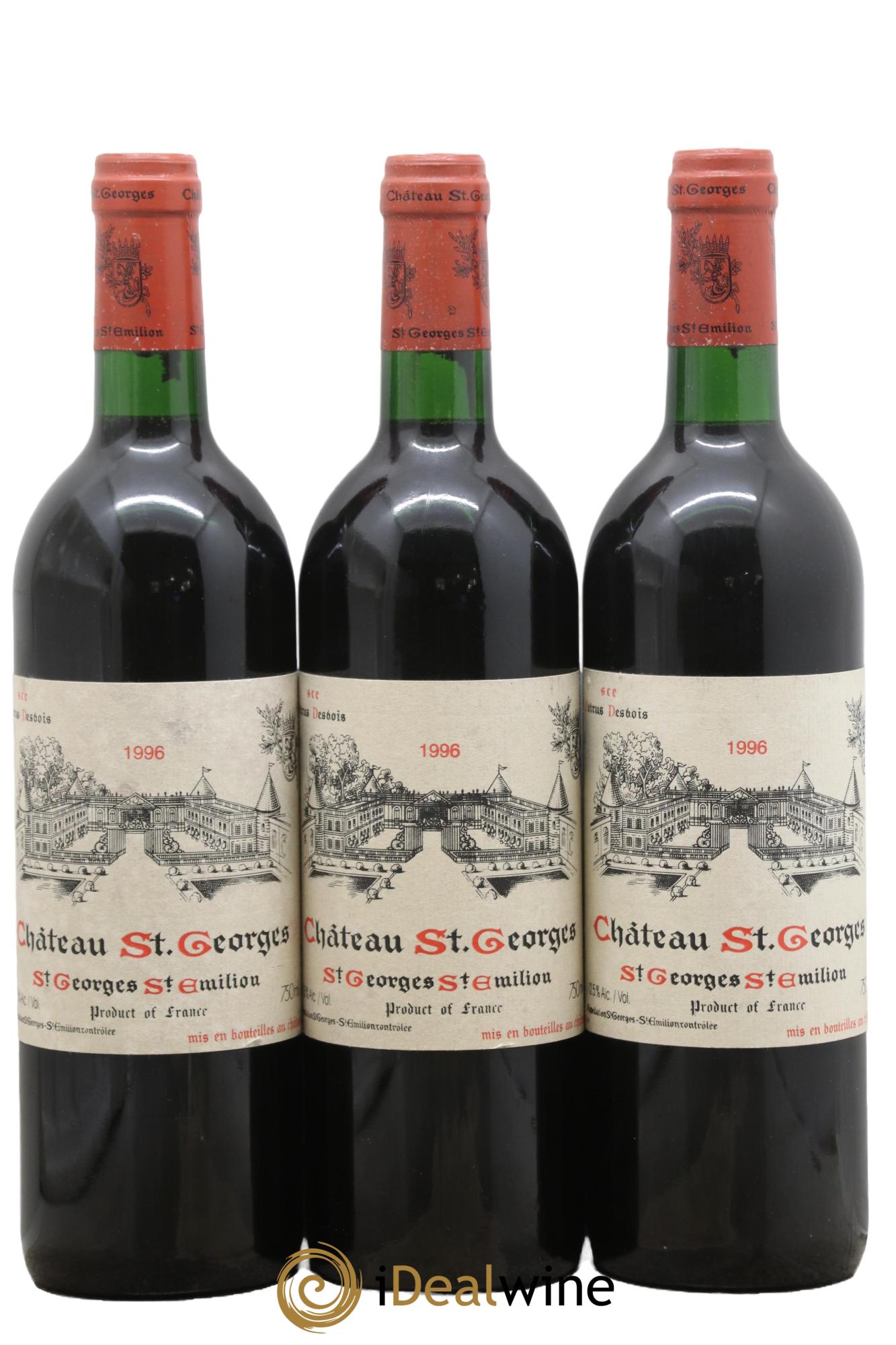 Château Saint-Georges 1996 - Lot of 3 bottles - 0