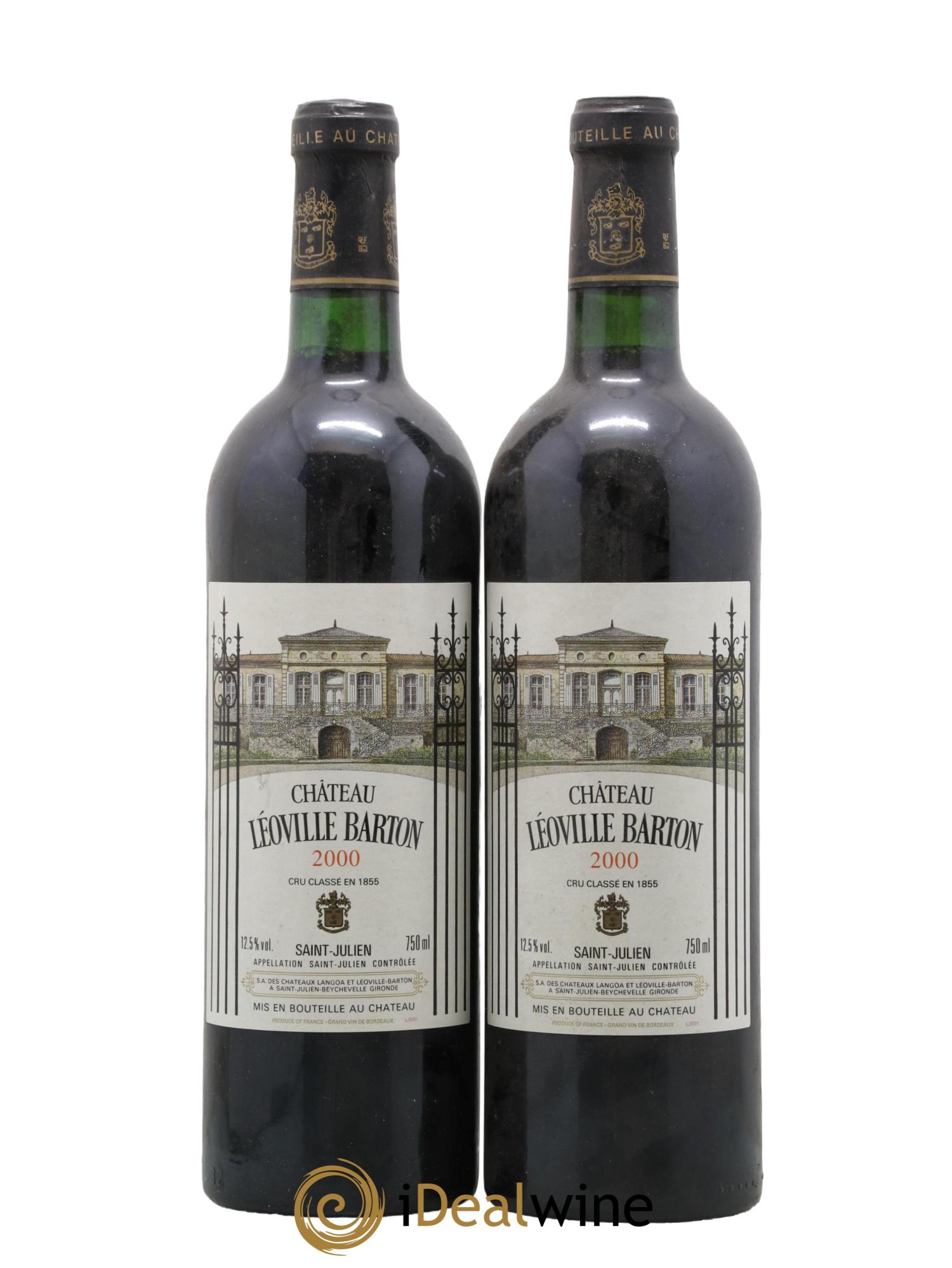 Château Léoville Barton 2ème Grand Cru Classé 2000 - Lot de 2 bouteilles - 0