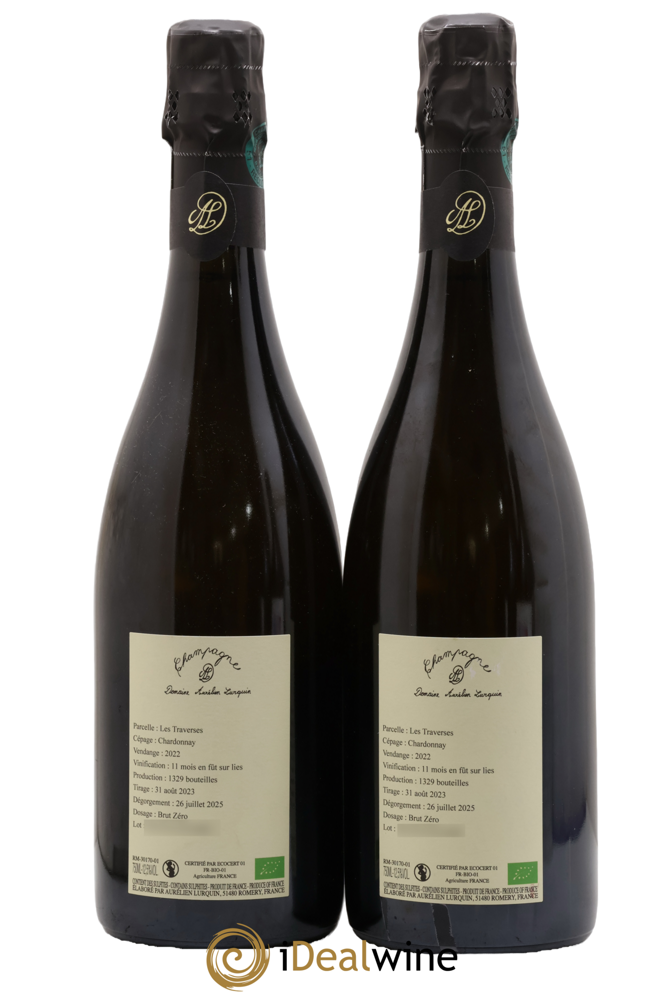 Chardonnay Les Traverses Aurélien Lurquin 2022 - Posten von 2 Flaschen - 1