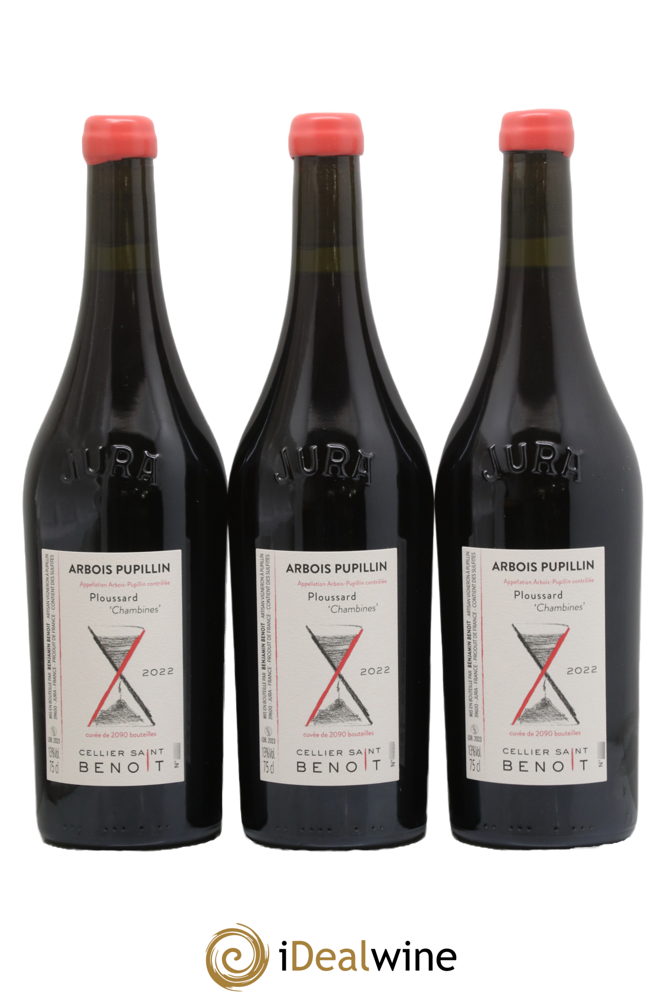 Arbois-Pupillin Ploussard Chambines Cellier Saint Benoît 2022 - Lot de 3 bouteilles - 0