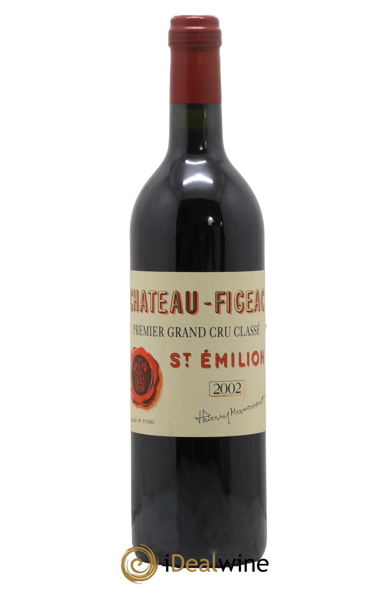 Château Figeac 1er Grand Cru Classé A 2002 - Lot de 1 bouteille - 0