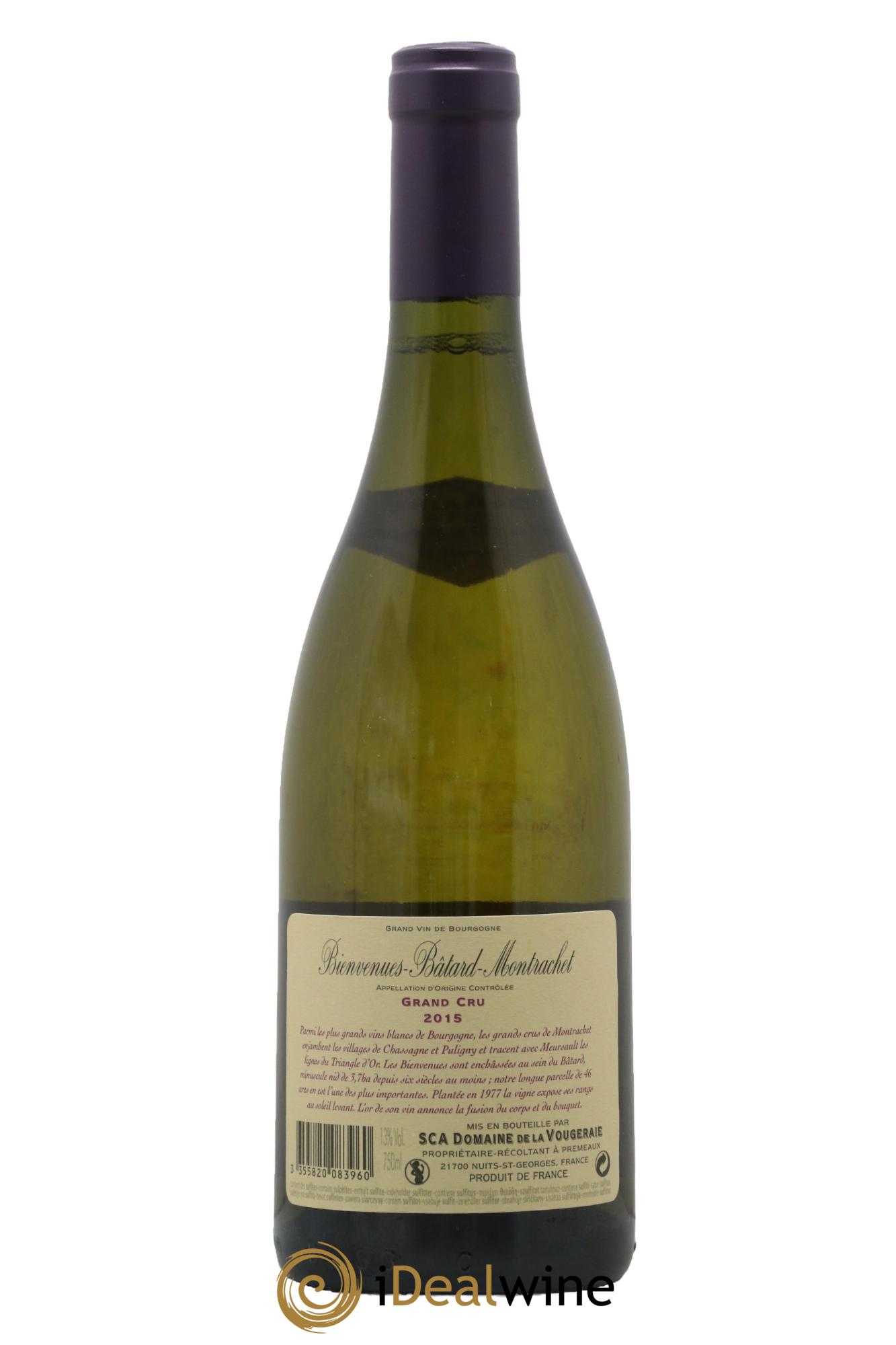 Bienvenues-Bâtard-Montrachet Grand Cru La Vougeraie 2015 - Posten von 1 Flasche - 1
