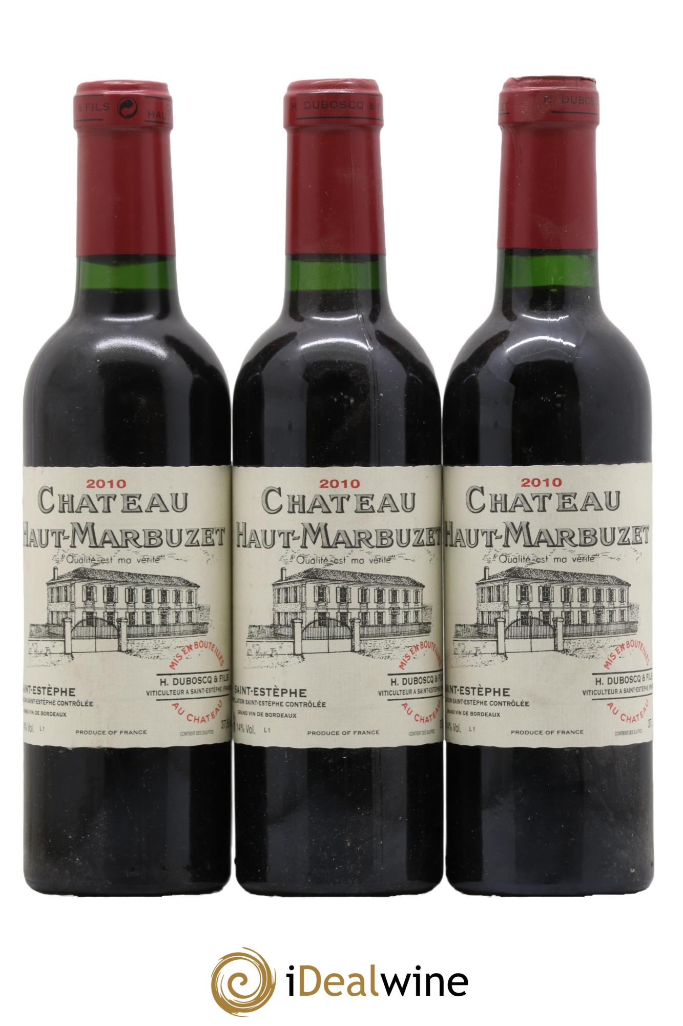 Château Haut Marbuzet 2010 - Lot de 3 demi bouteilles - 0