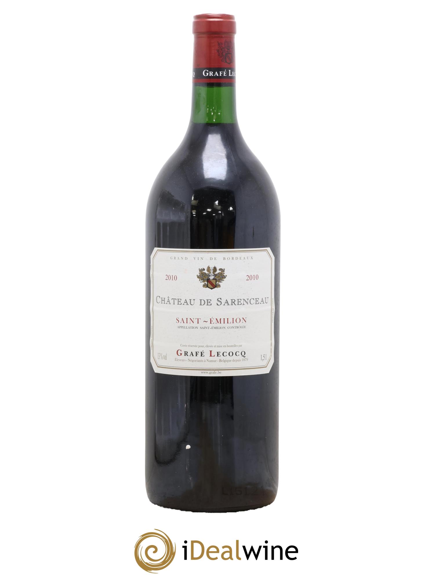Saint-Émilion Château Sarenceau 2010 - Lot of 1 magnum - 0
