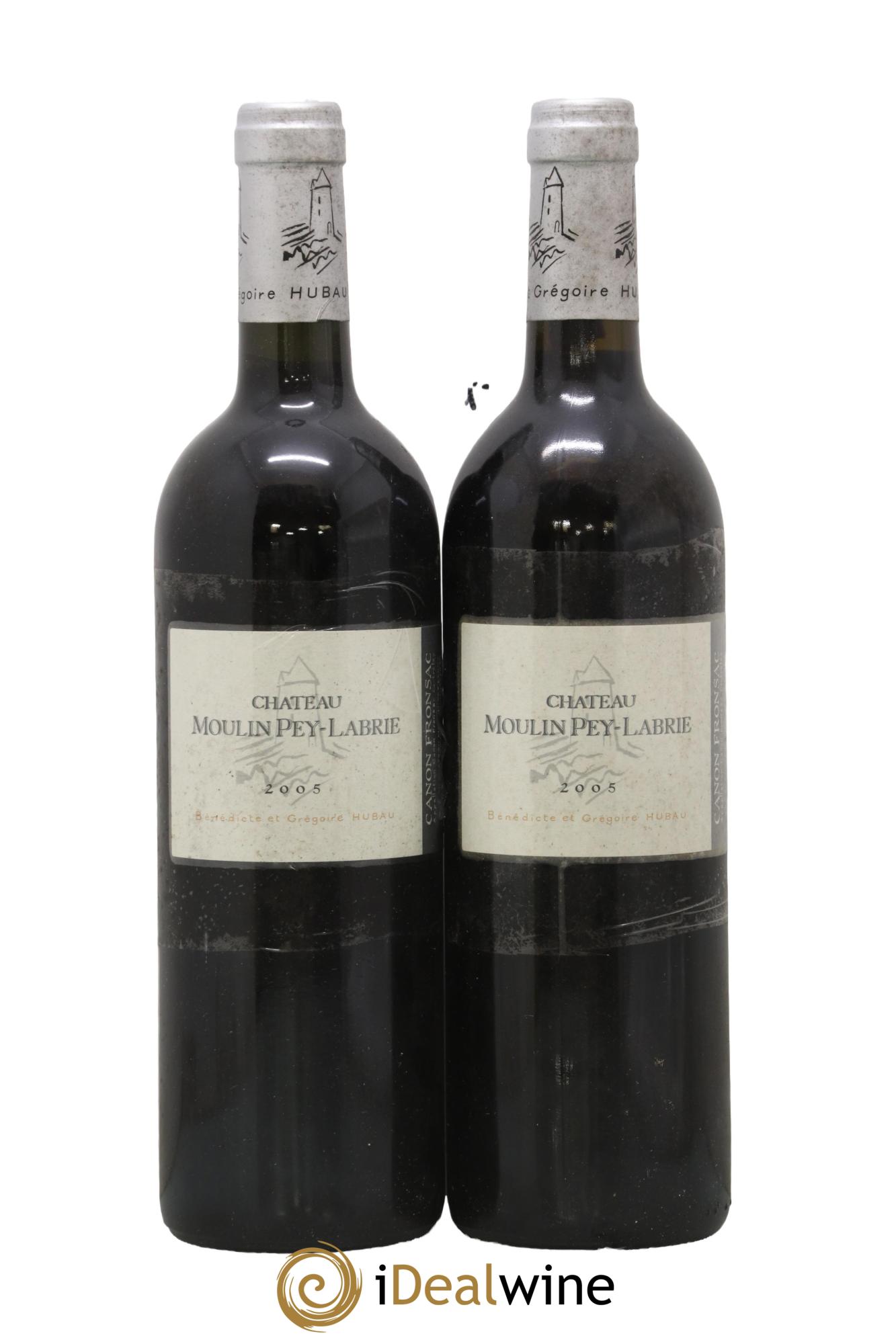Château Moulin Pey-Labrie 2005 - Lotto di 2 bottiglie - 0