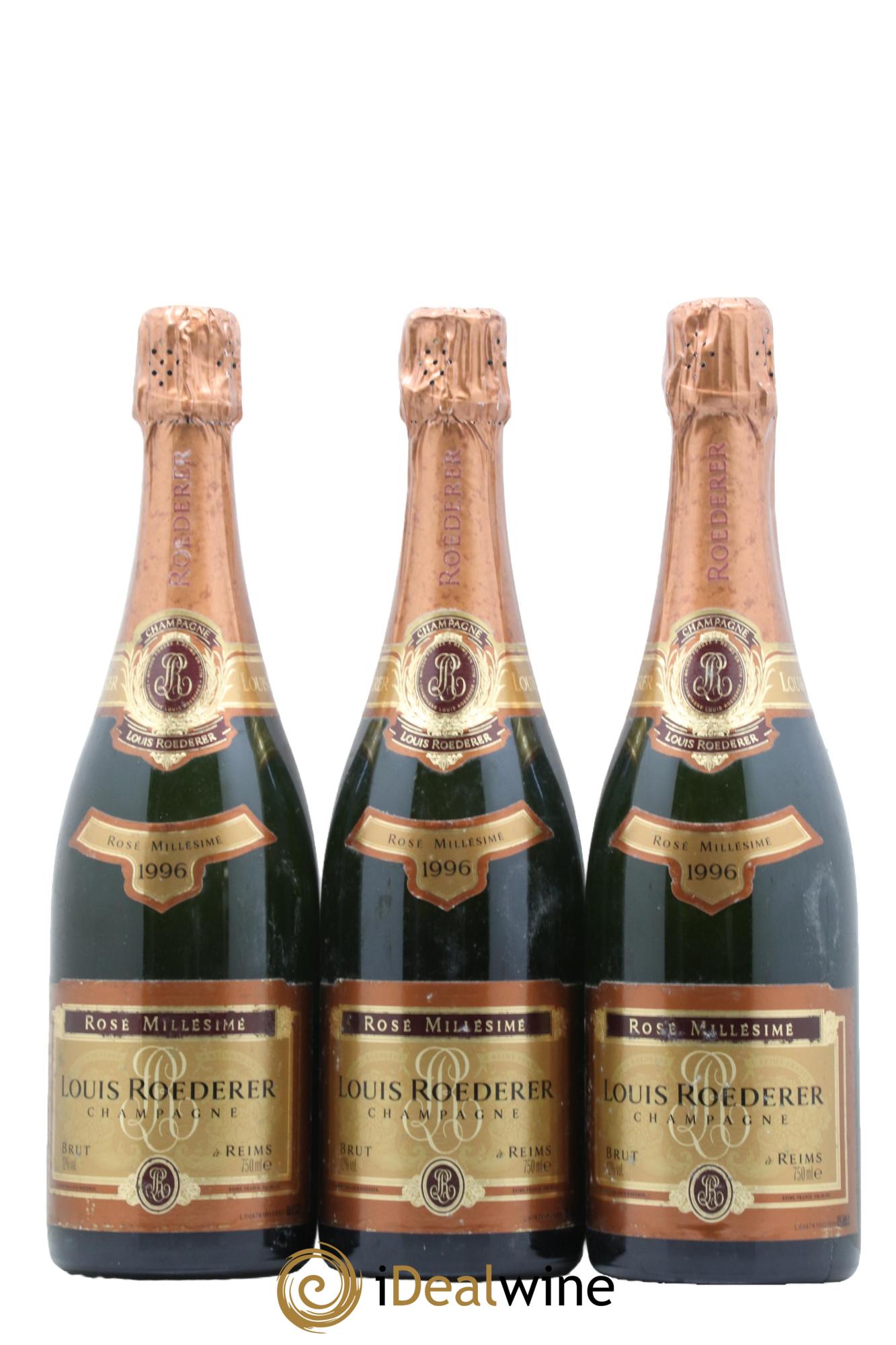 Rosé Brut Louis Roederer 1996 - Posten von 3 Flaschen - 1