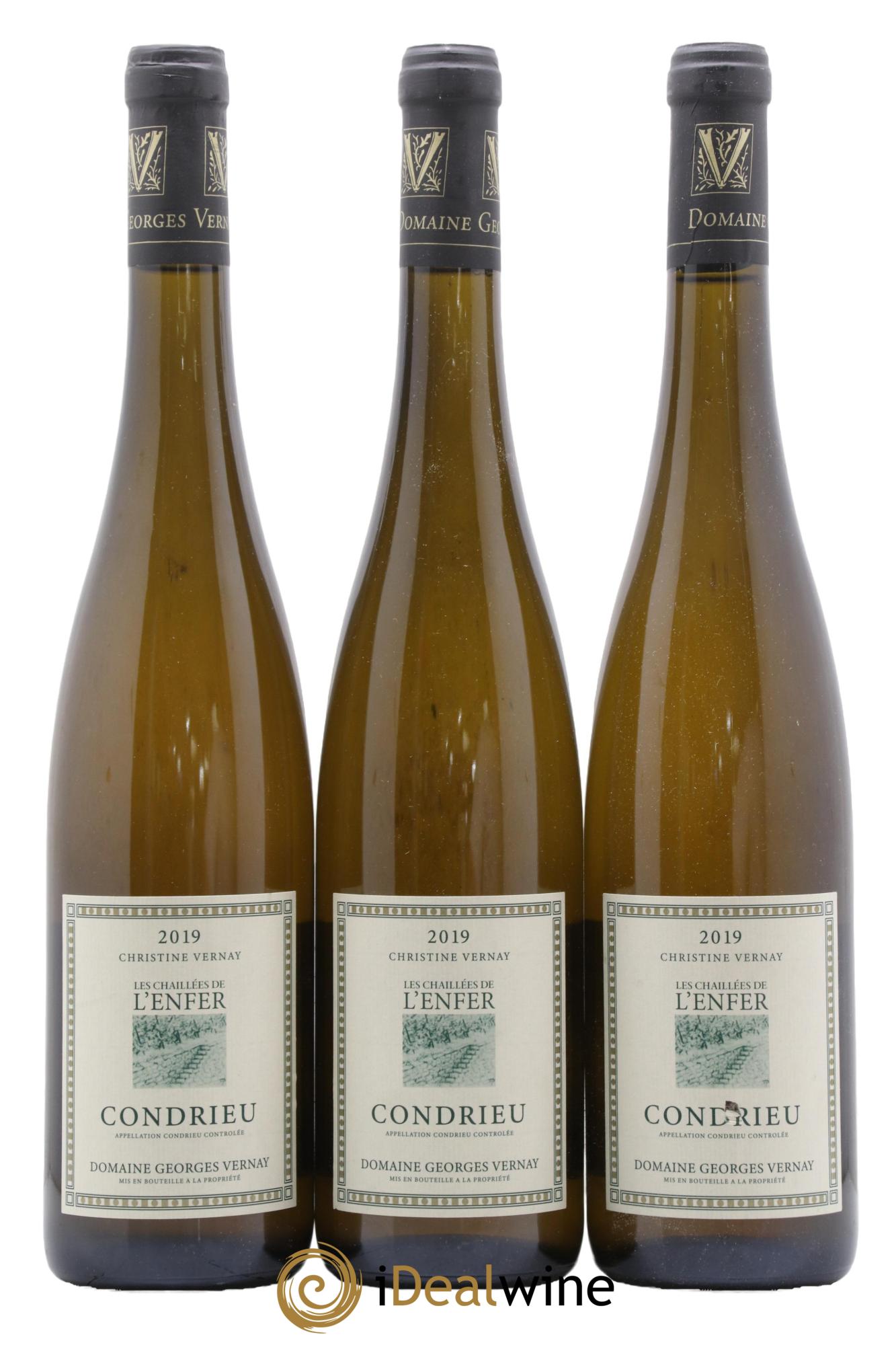 Condrieu Les Chaillées de l'Enfer Georges Vernay 2019 - Posten von 3 Flaschen - 0