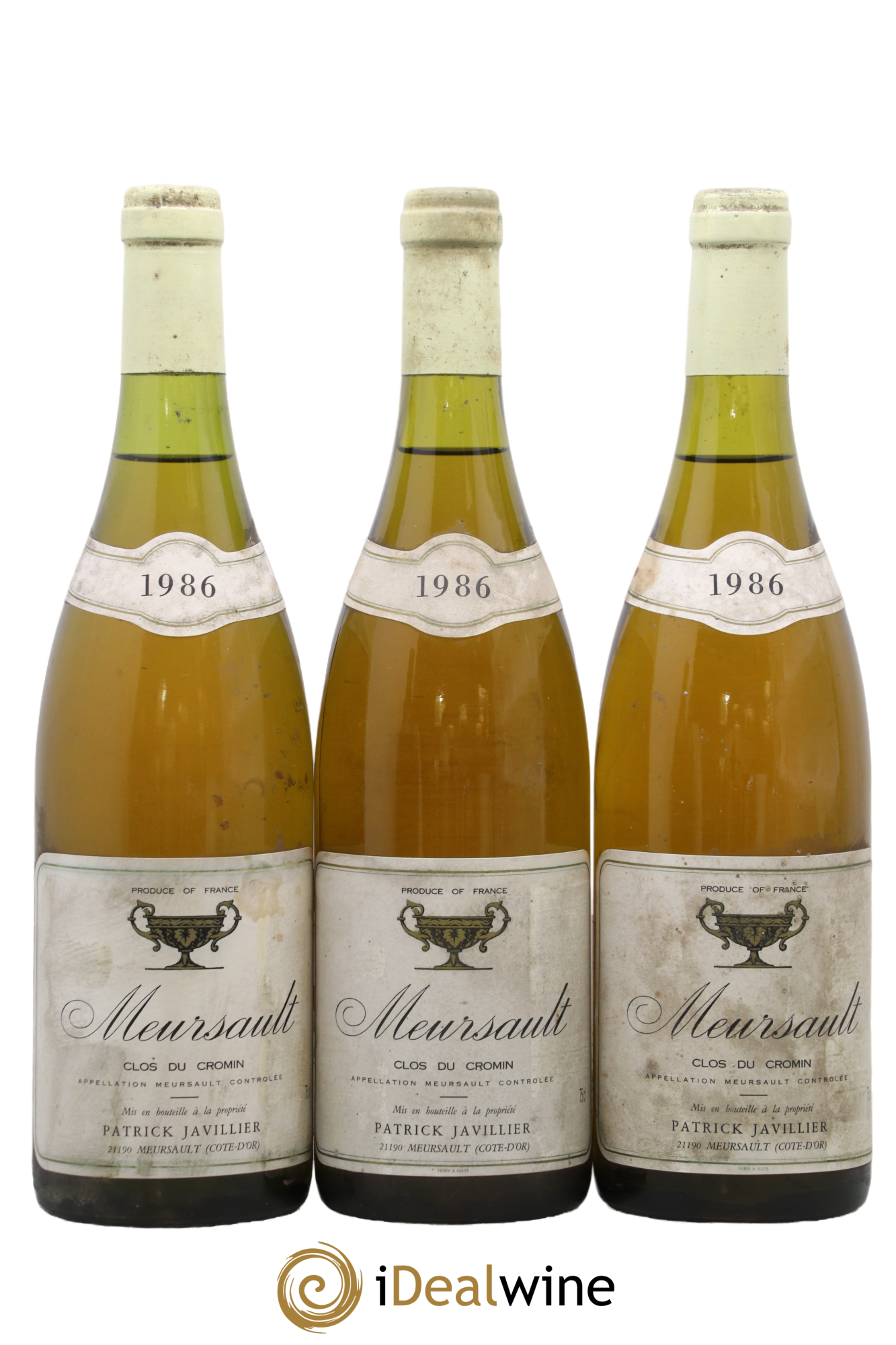 Meursault Clos Du Cromin Patrick Javillier 1986 - Lot de 3 bouteilles - 0