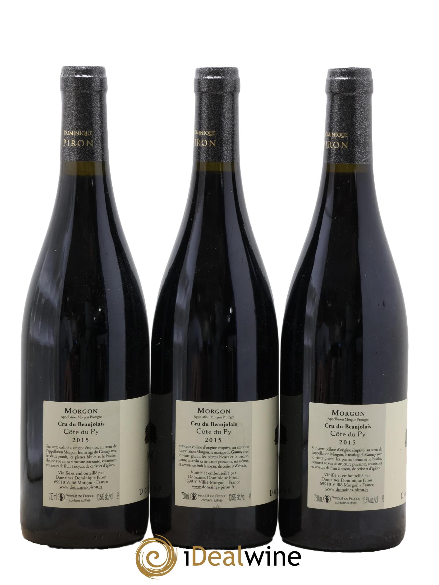 Morgon Côte du Py Dominique Piron (Domaine) 2015 - Lotto di 3 bottiglie - 1
