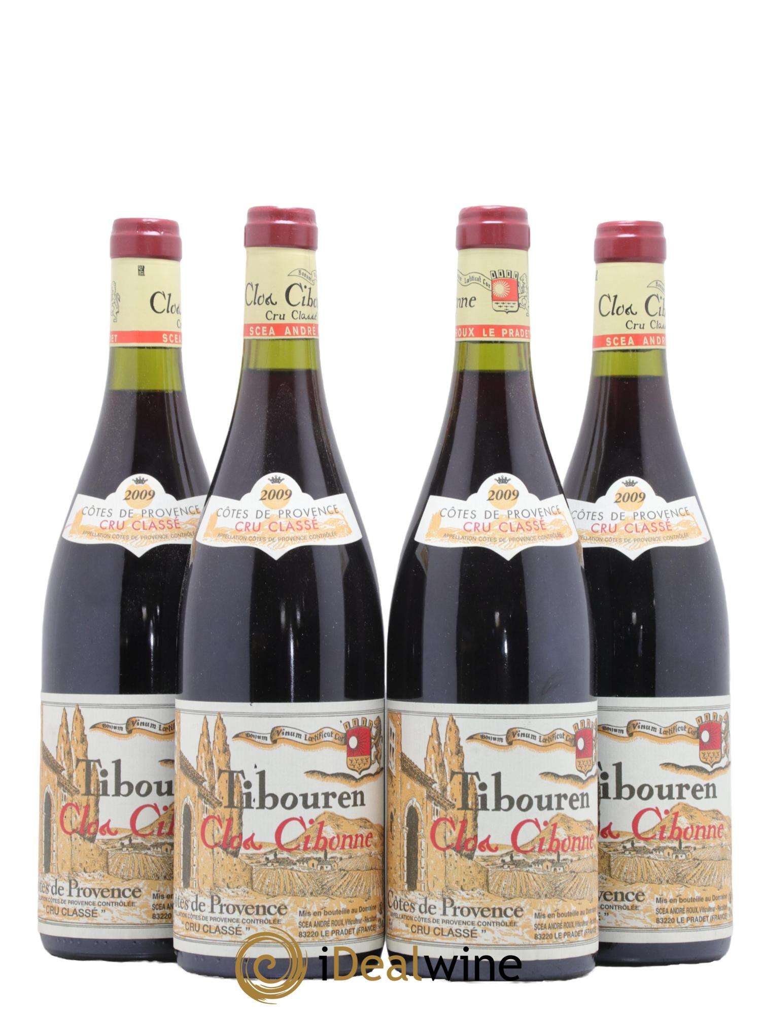 Côtes de Provence Tibouren Clos Cibonne 2009 - Lot de 4 bouteilles - 0