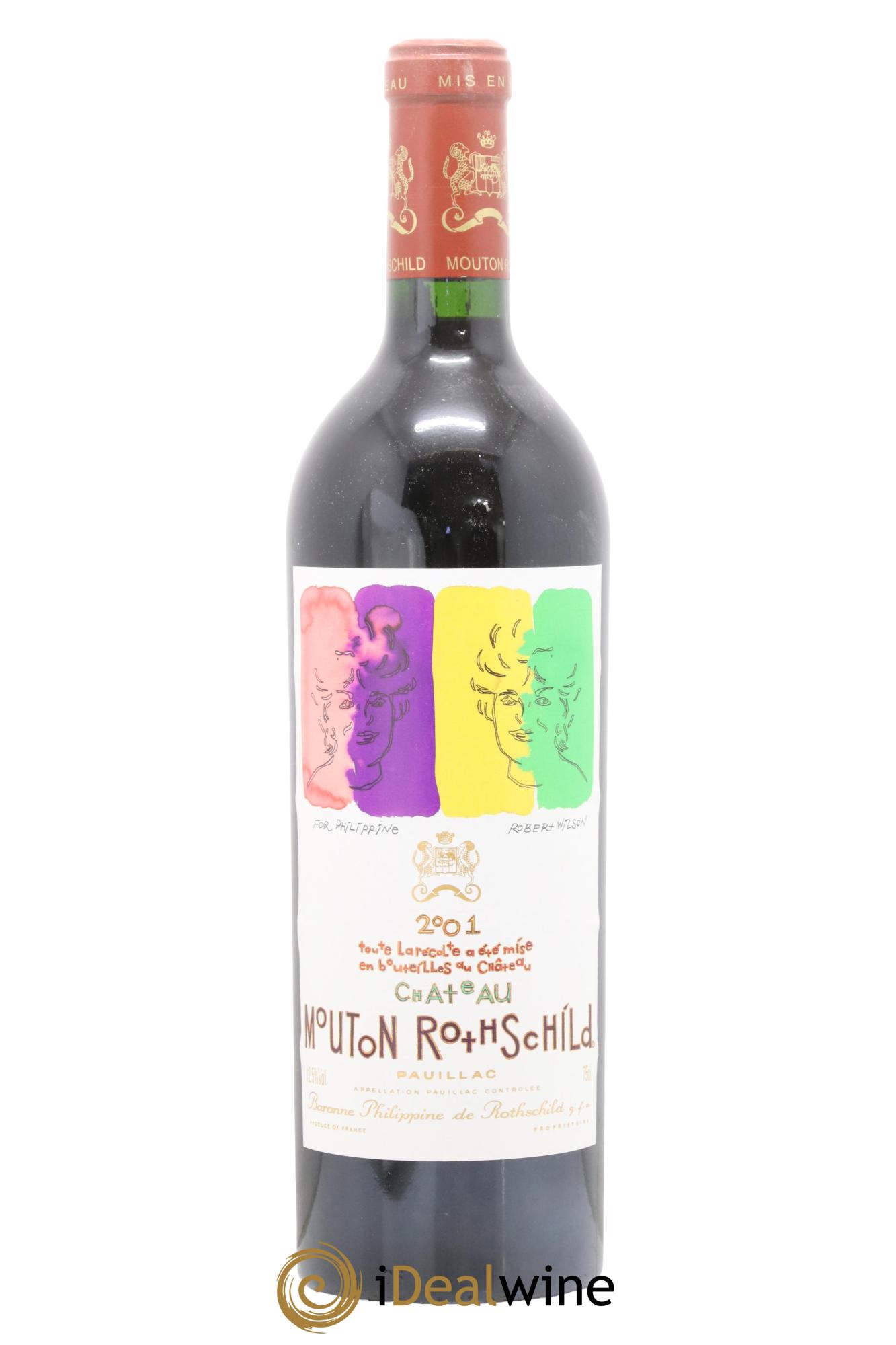 Château Mouton Rothschild 1er Grand Cru Classé 2001 - Lot de 1 bouteille - 0