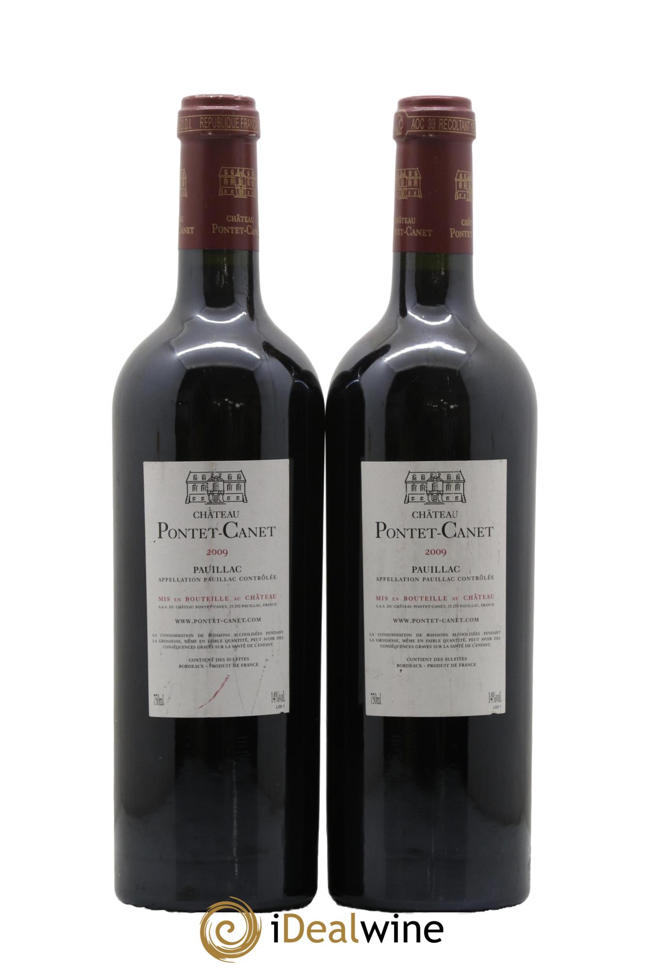 Château Pontet Canet 5ème Grand Cru Classé 2009 - Lot de 2 bouteilles - 1