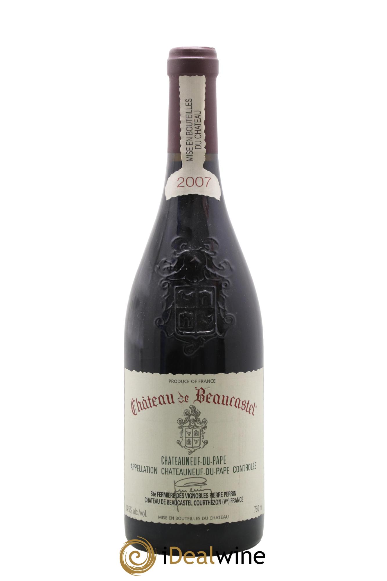 Châteauneuf-du-Pape Château de Beaucastel Famille Perrin 2007 - Lot de 1 bouteille - 0