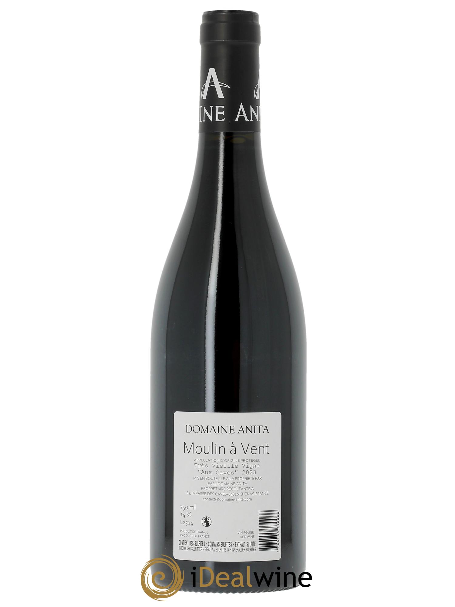 Moulin à vent Vieilles Vignes - Aux Caves Domaine Anita  2023 - Lot of 1 bottle - 1