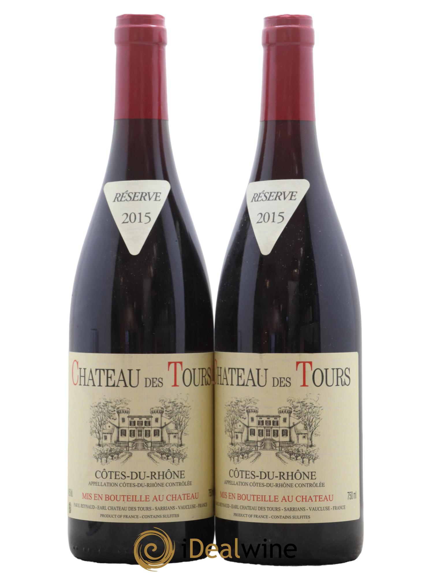 Côtes-du-Rhône Château des Tours Emmanuel Reynaud 2015 - Lot de 2 bouteilles - 0