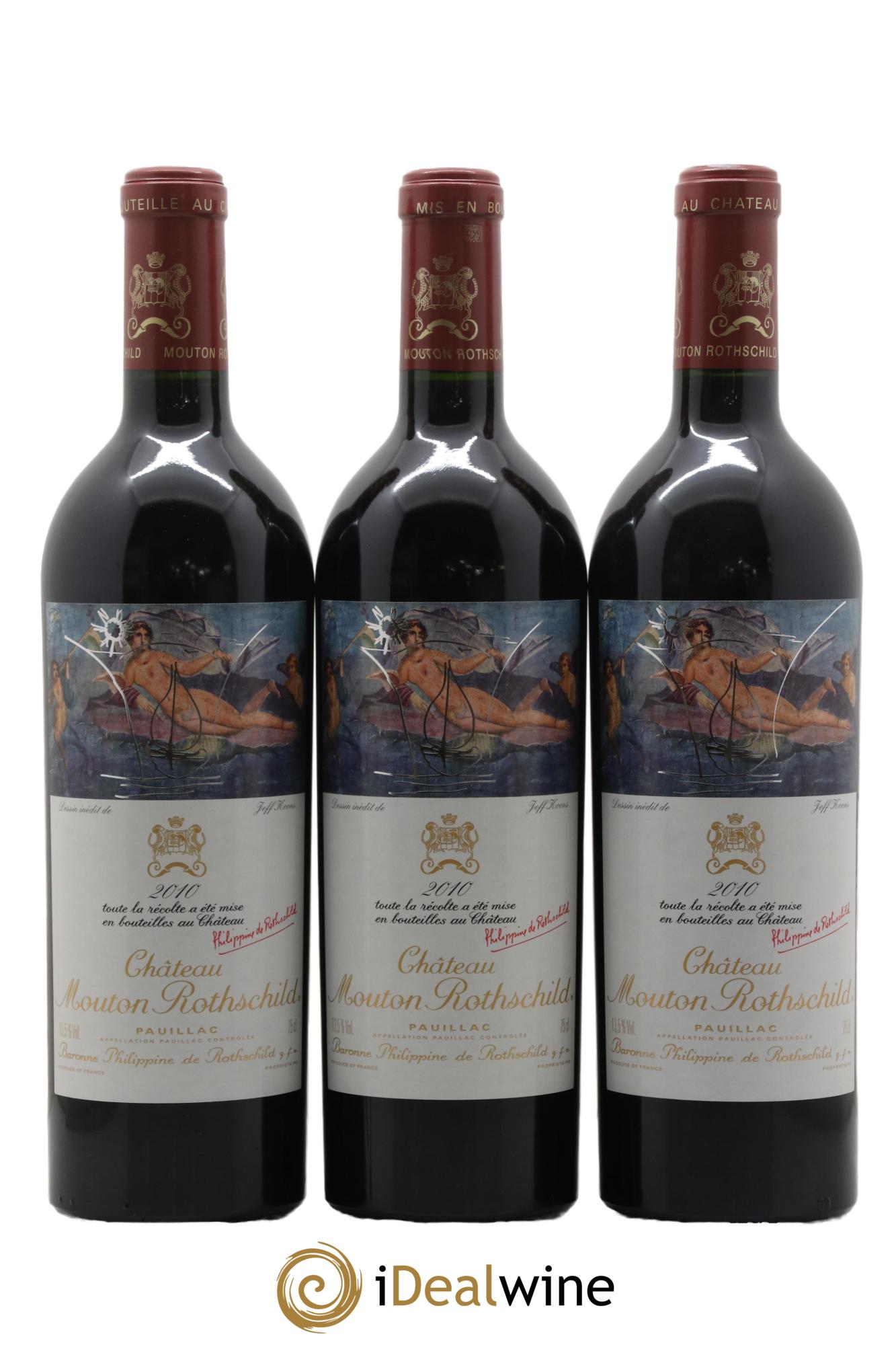 Château Mouton Rothschild 1er Grand Cru Classé 2010 - Lotto di 3 bottiglie - 0