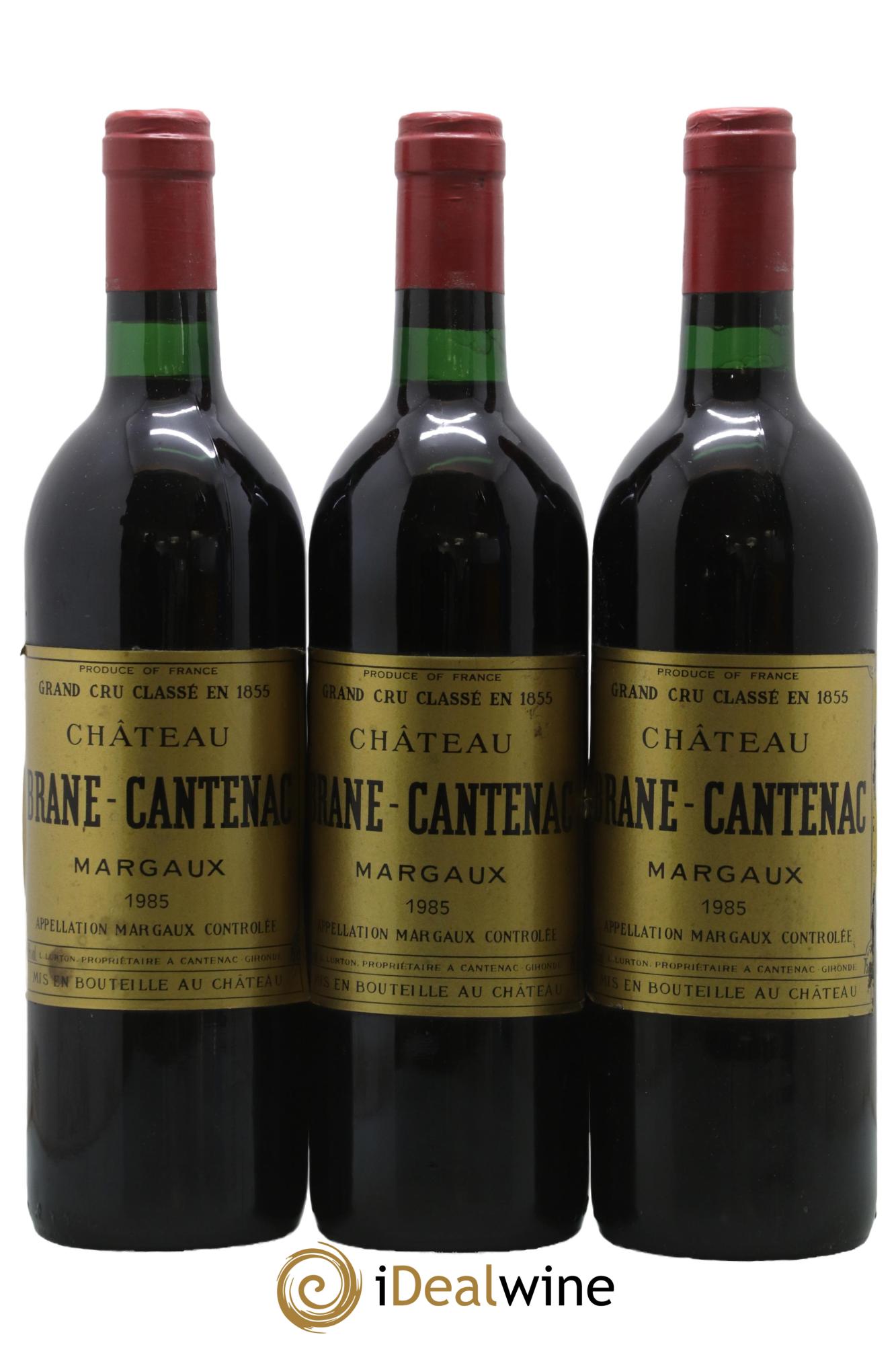 Château Brane Cantenac 2ème Grand Cru Classé 1985 - Lot of 3 bottles - 0