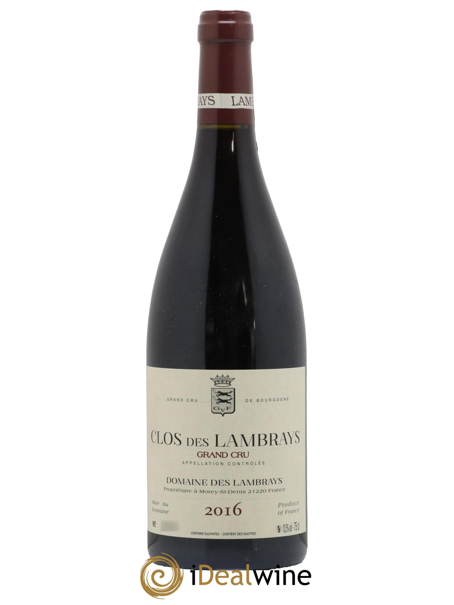Clos des Lambrays Grand Cru Domaine des Lambrays 2016 - Lot de 1 bouteille - 0