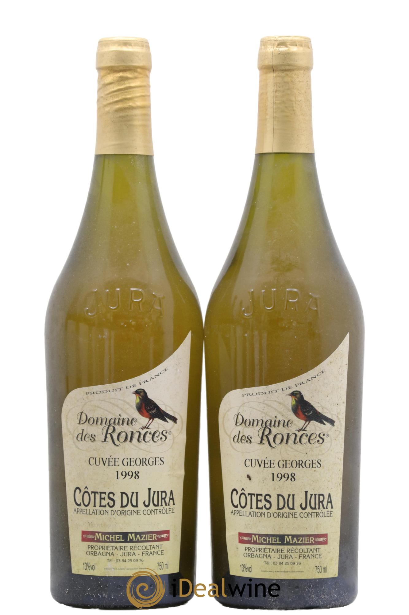 Côtes du Jura George Domaine Des Ronces (Michel Mazier) 1998 - Lot de 2 bouteilles - 0