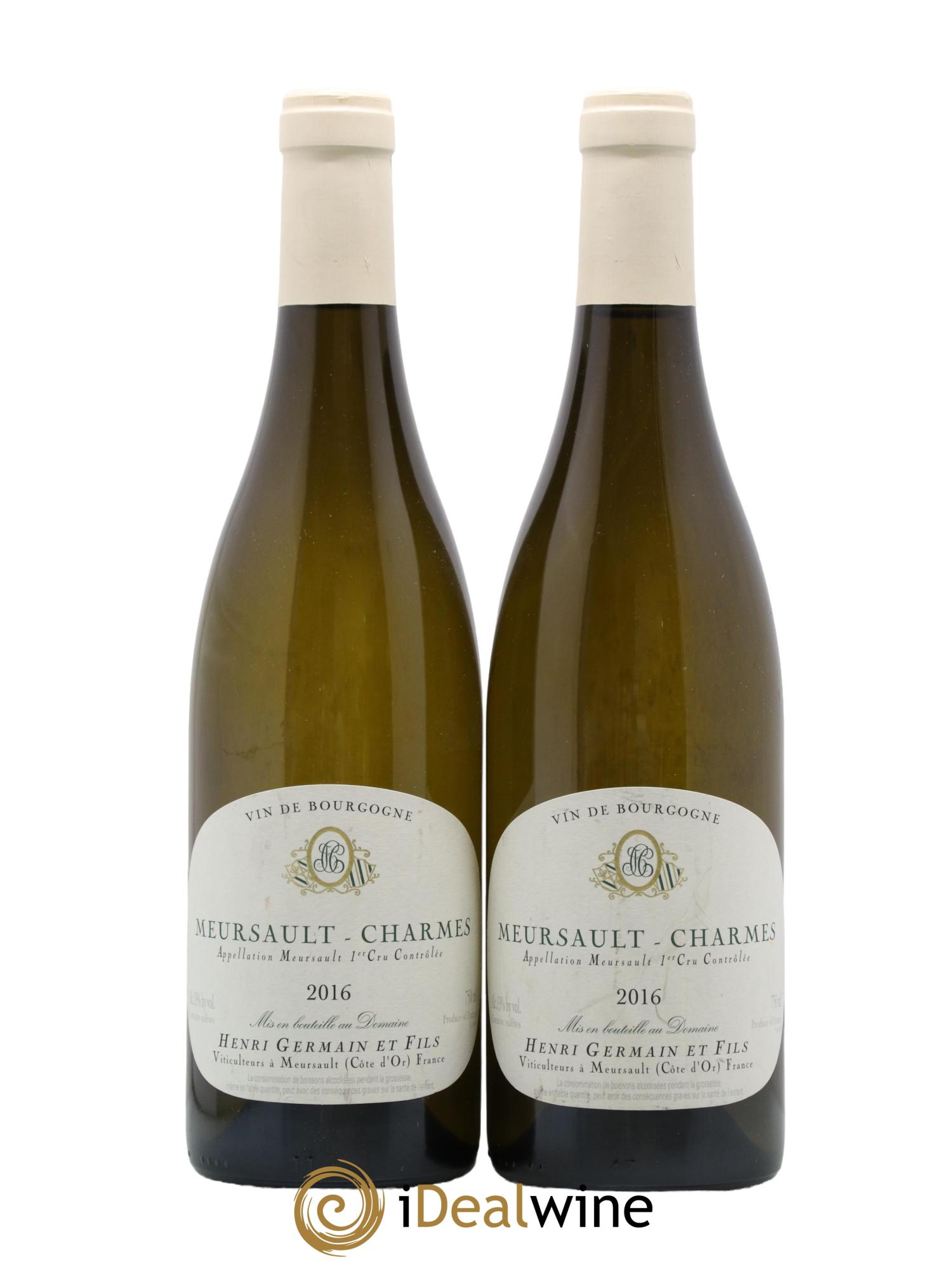 Meursault 1er Cru Charmes Henri Germain 2016 - Lot de 2 bouteilles - 0