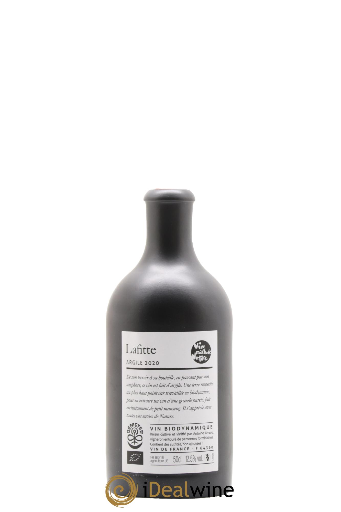 Vin de France Argile Château Lafitte 2020 - Lot de 1 format 50cl - 1