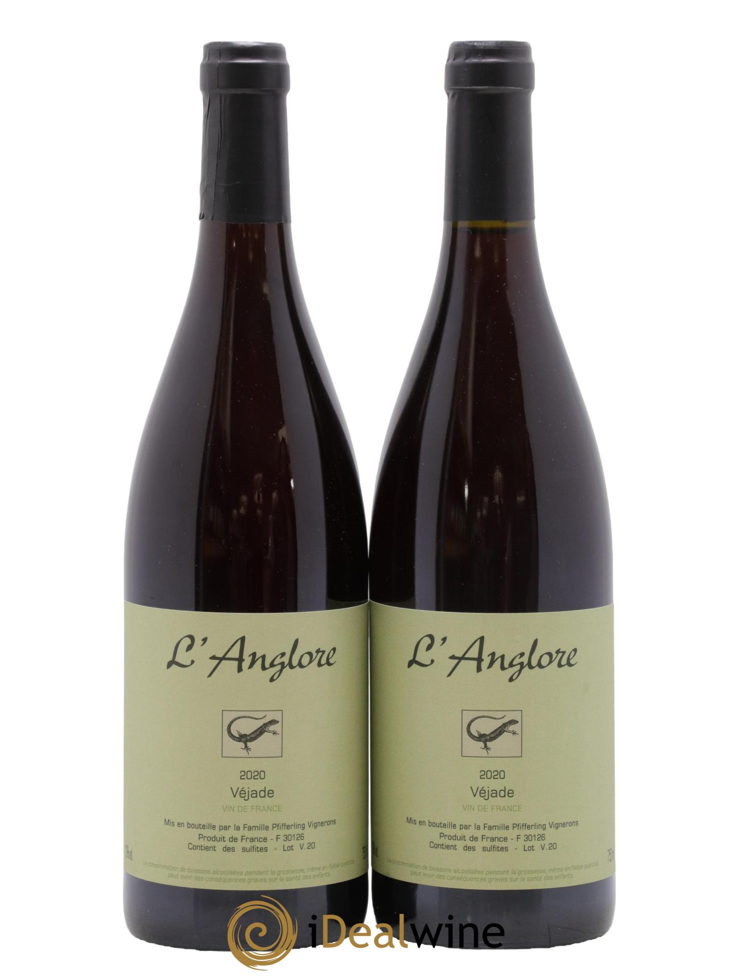 Vin de France Véjade L'Anglore 2020 - Lot of 2 bottles - 0