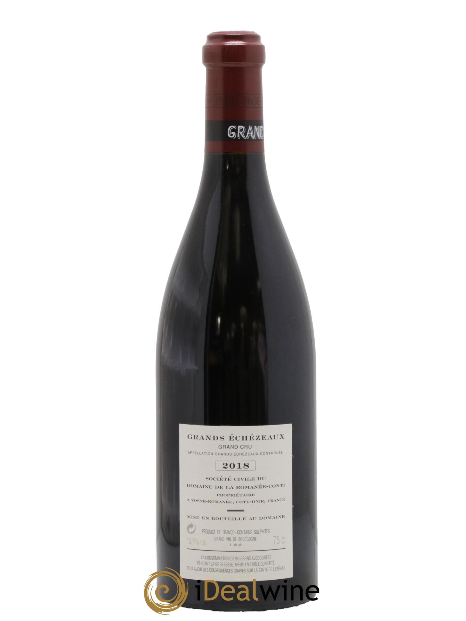 Grands-Echezeaux Grand Cru Domaine de la Romanée-Conti 2018 - Lot de 1 bouteille - 1