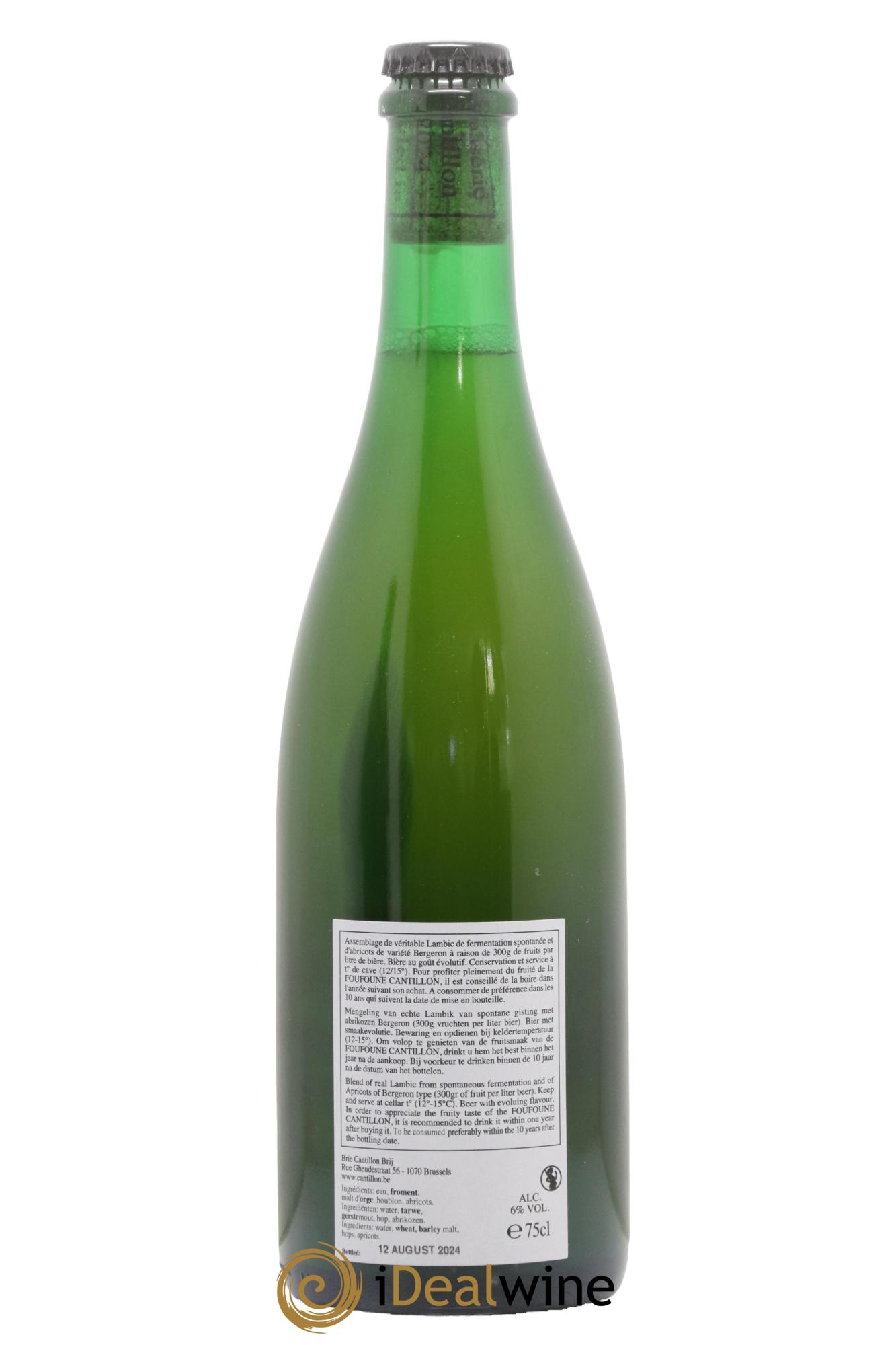 Bière Cuvée Fou' Foune Gueuze Cantillon embouteillé en 2024 - Lot de 1 bouteille - 1