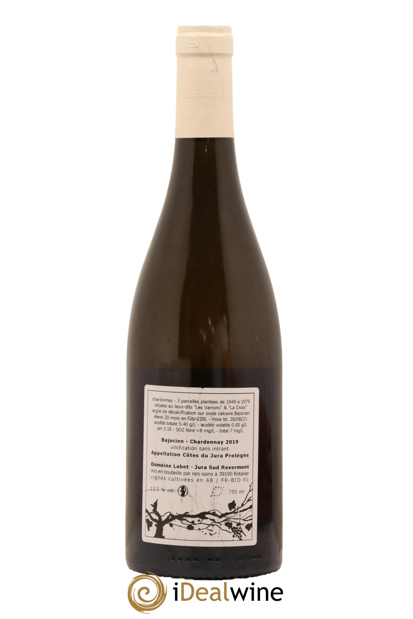Côtes du Jura Chardonnay Bajocien Romain - Julien  - Charline Labet 2019 - Lot de 1 bouteille - 1