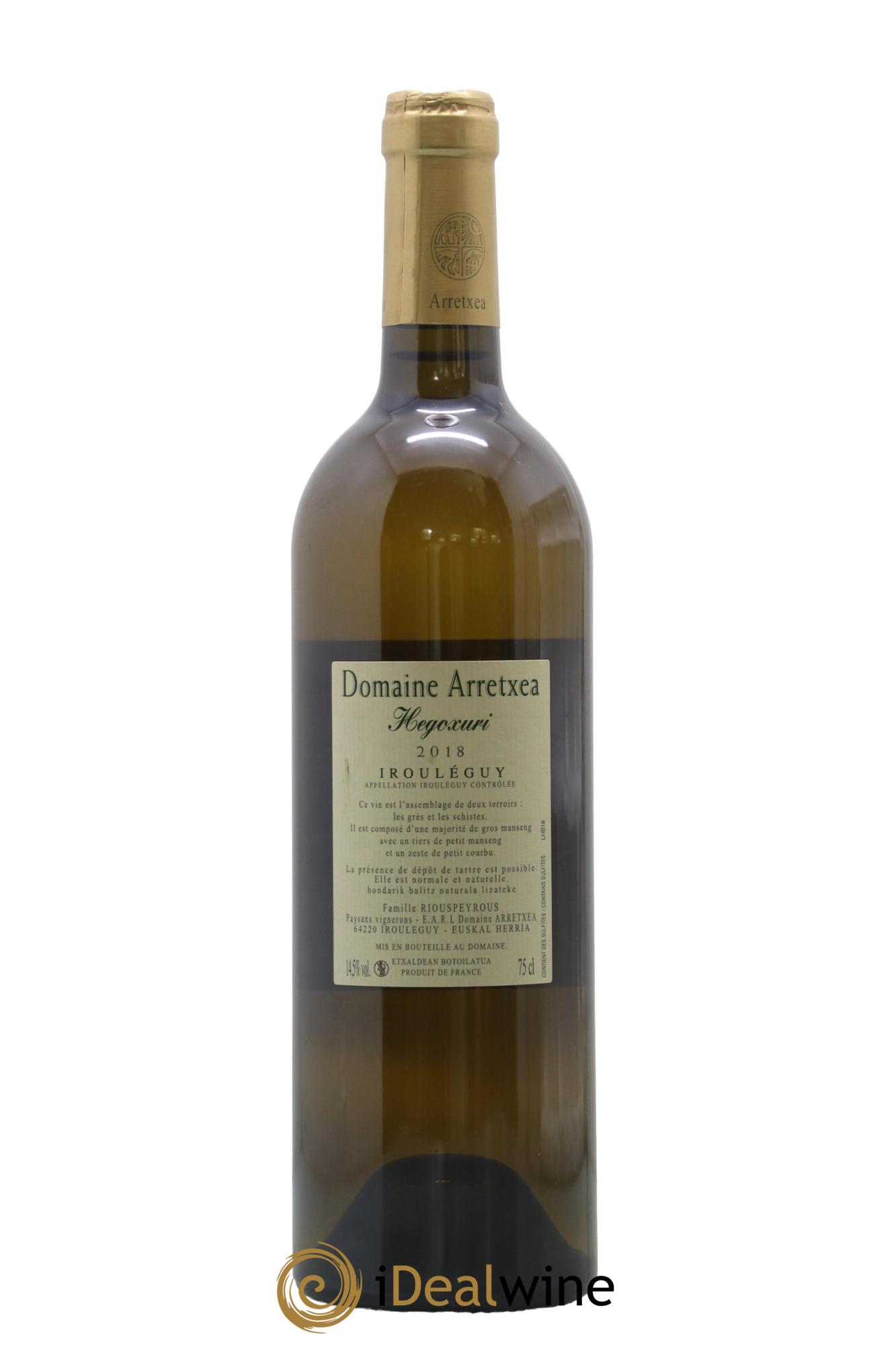 Irouléguy Hegoxuri Arretxea (Domaine) 2018 - Lot de 1 bouteille - 1
