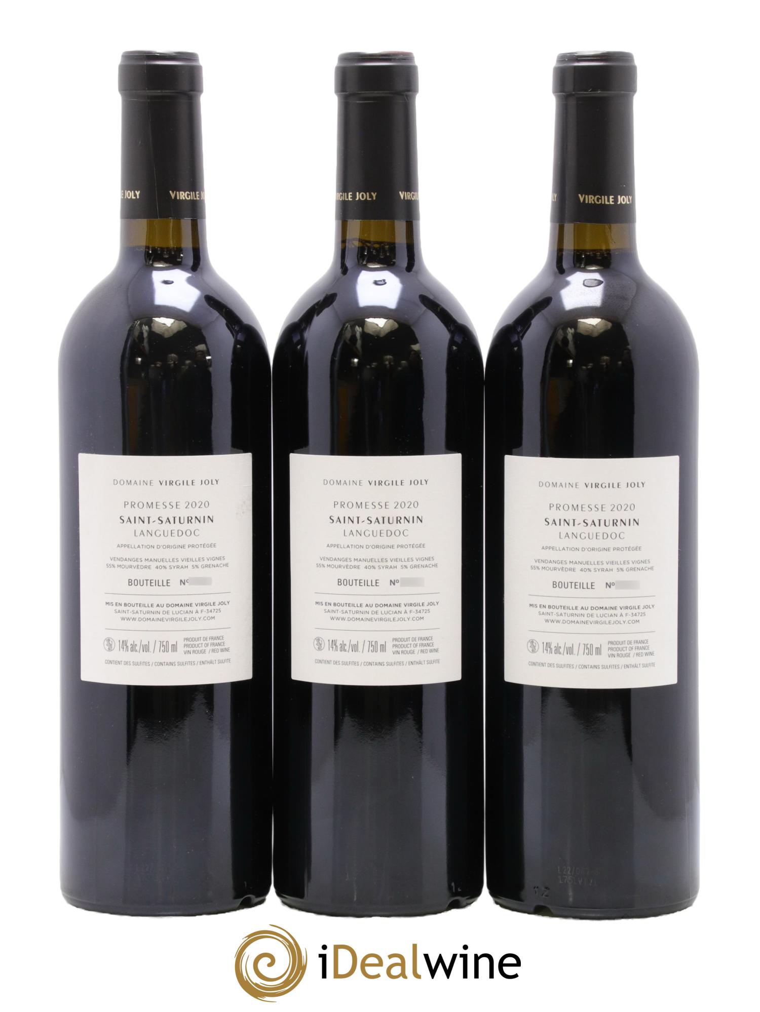Languedoc Saint Saturnin Promesse 2020 - Lot de 3 bouteilles - 1