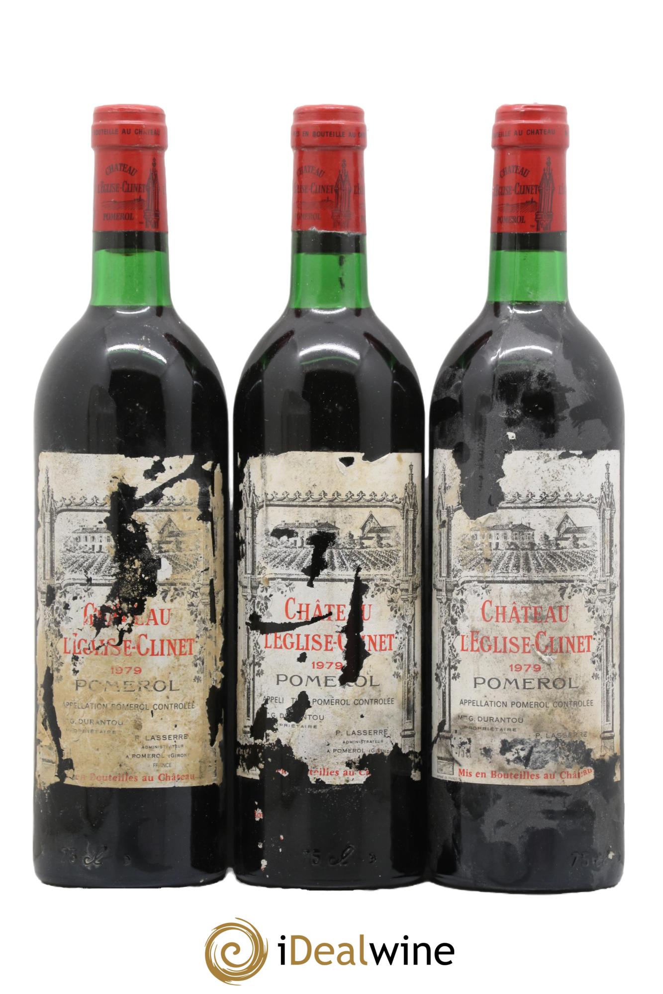 Château l' Église Clinet 1979 - Lot de 3 bouteilles - 0