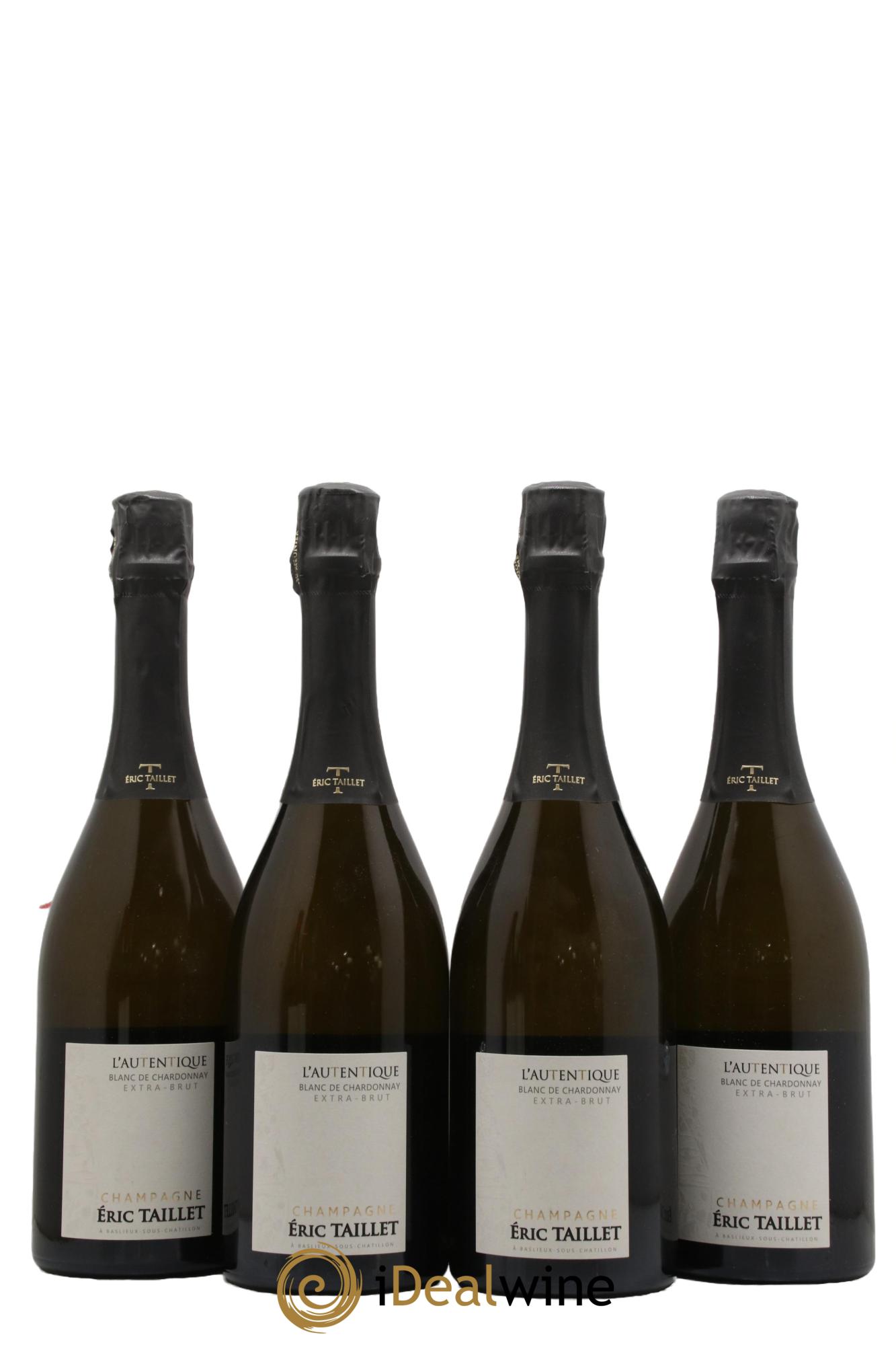 Champagne L'authentique Blanc de Chardonnay Extra-Brut Eric Taillet - Posten von 4 Flaschen - 0