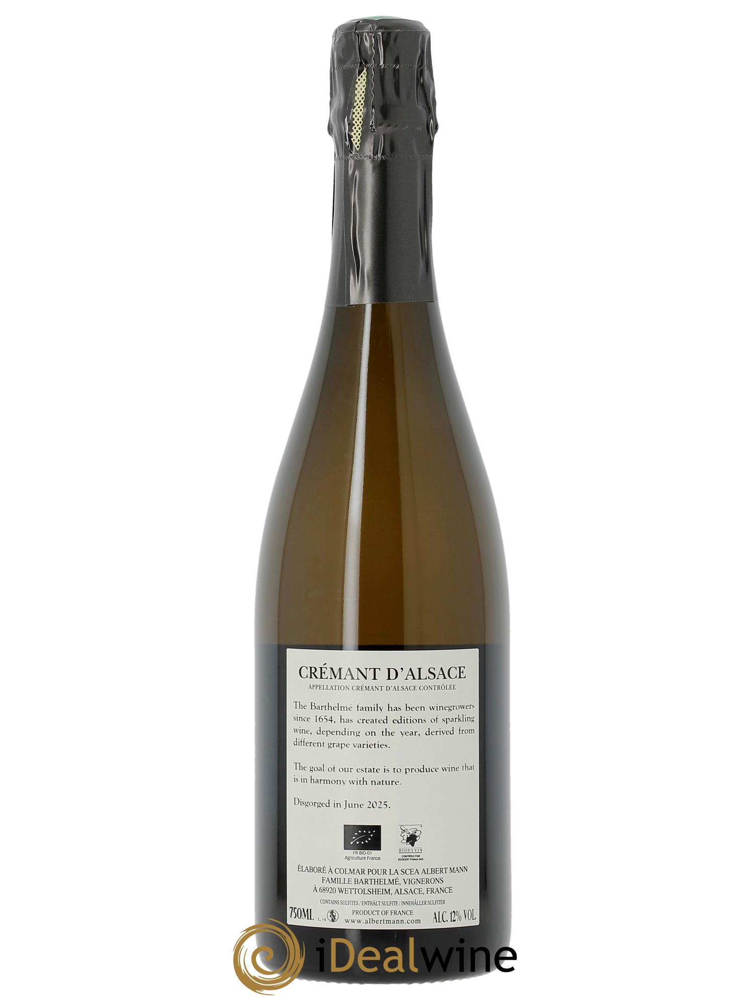 Crémant d'Alsace Extra-Brut Albert Mann 2022 - Posten von 1 Flasche - 1