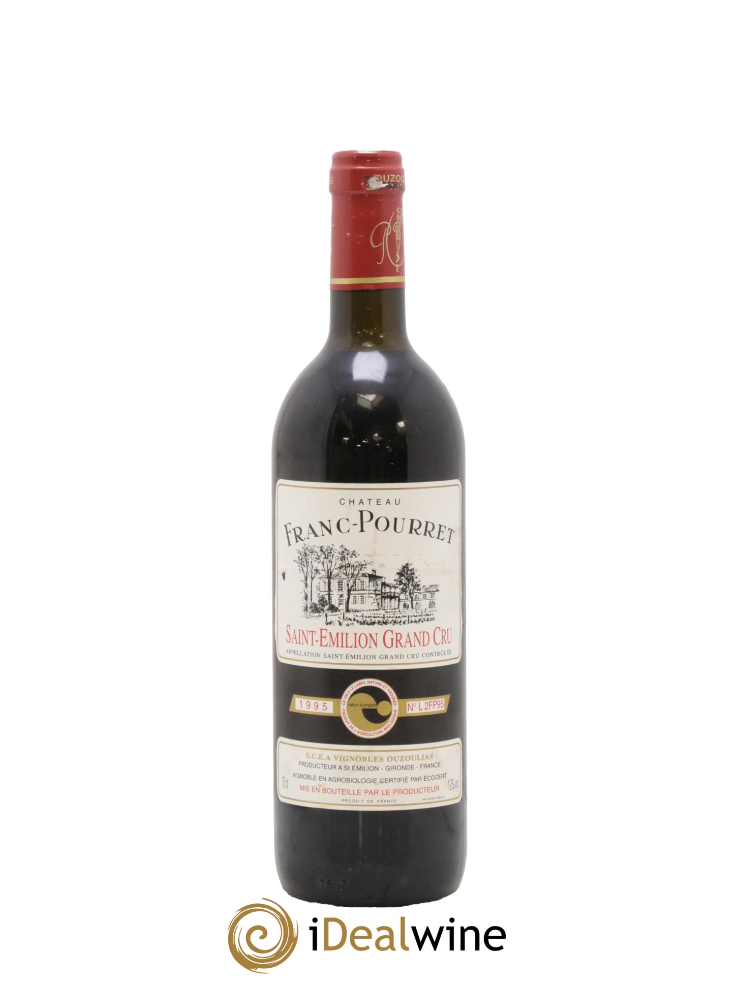 Saint-Émilion Grand Cru Chateau Franc Pourret 1995 - Lot of 1 bottle - 0