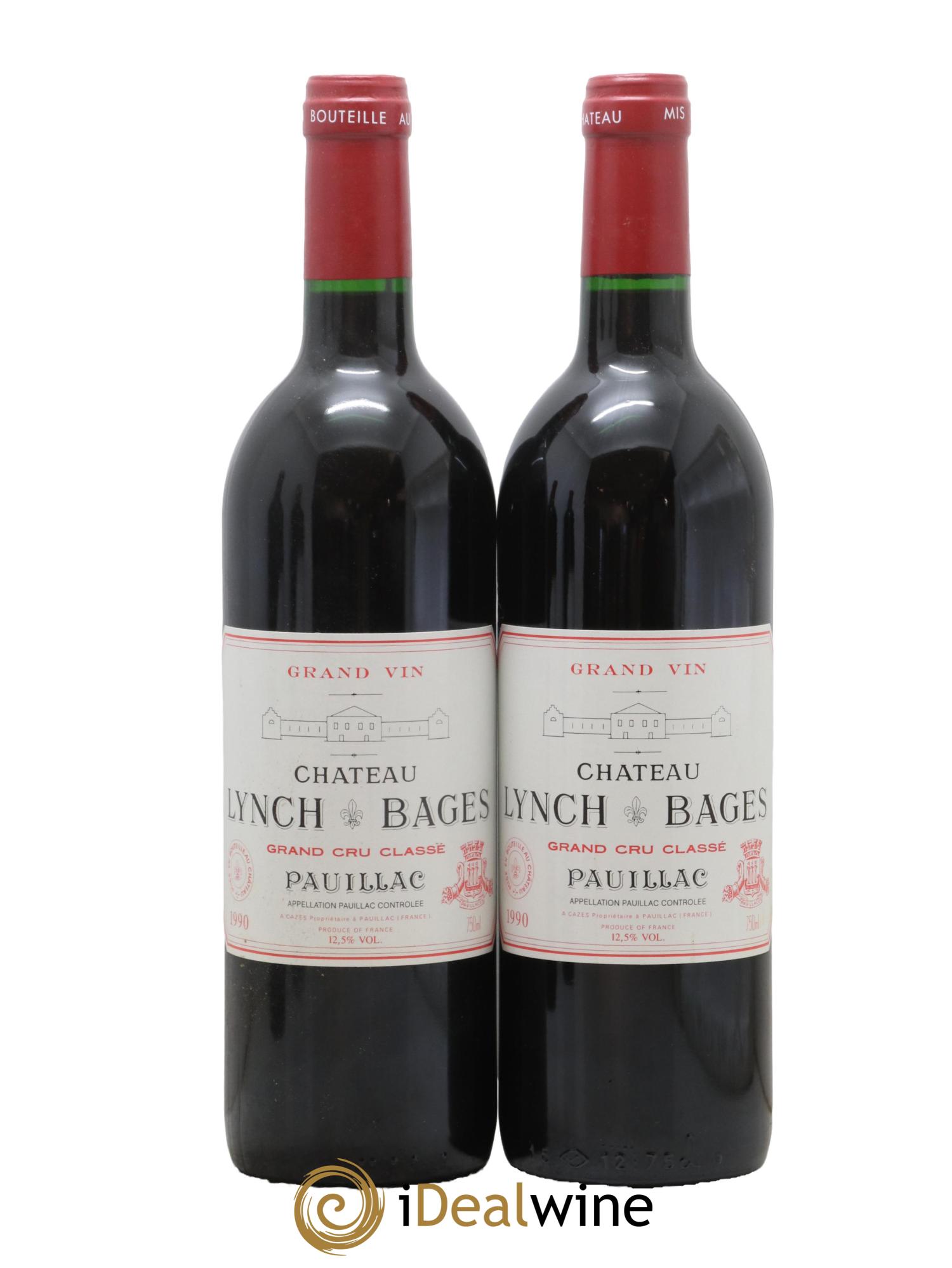Château Lynch Bages 5ème Grand Cru Classé 1990 - Lot de 2 bouteilles - 0