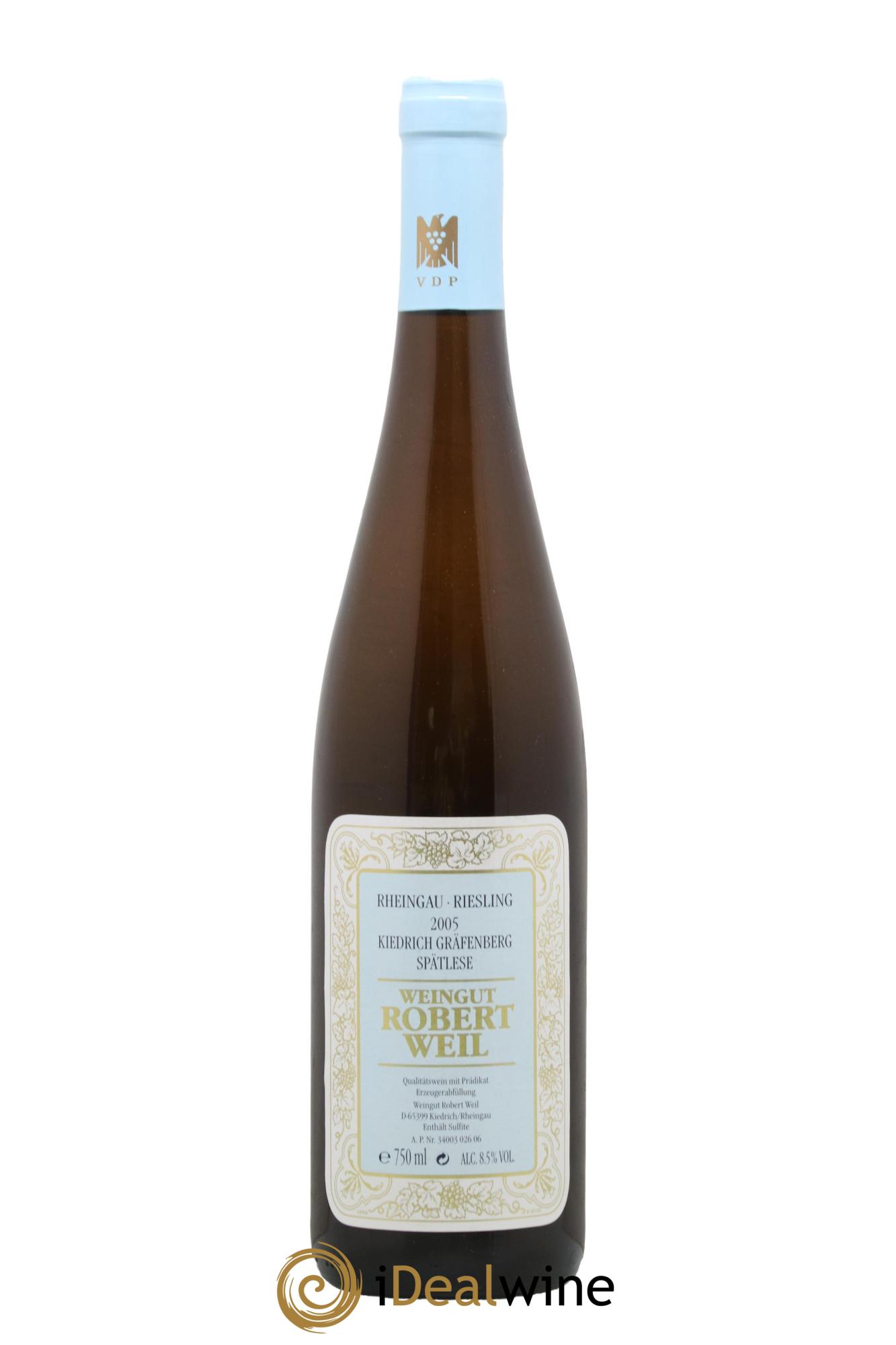 Allemagne Kiedrich Gräfenberg Spätlese Weil Robert 2005 - Lot de 1 bouteille - 0