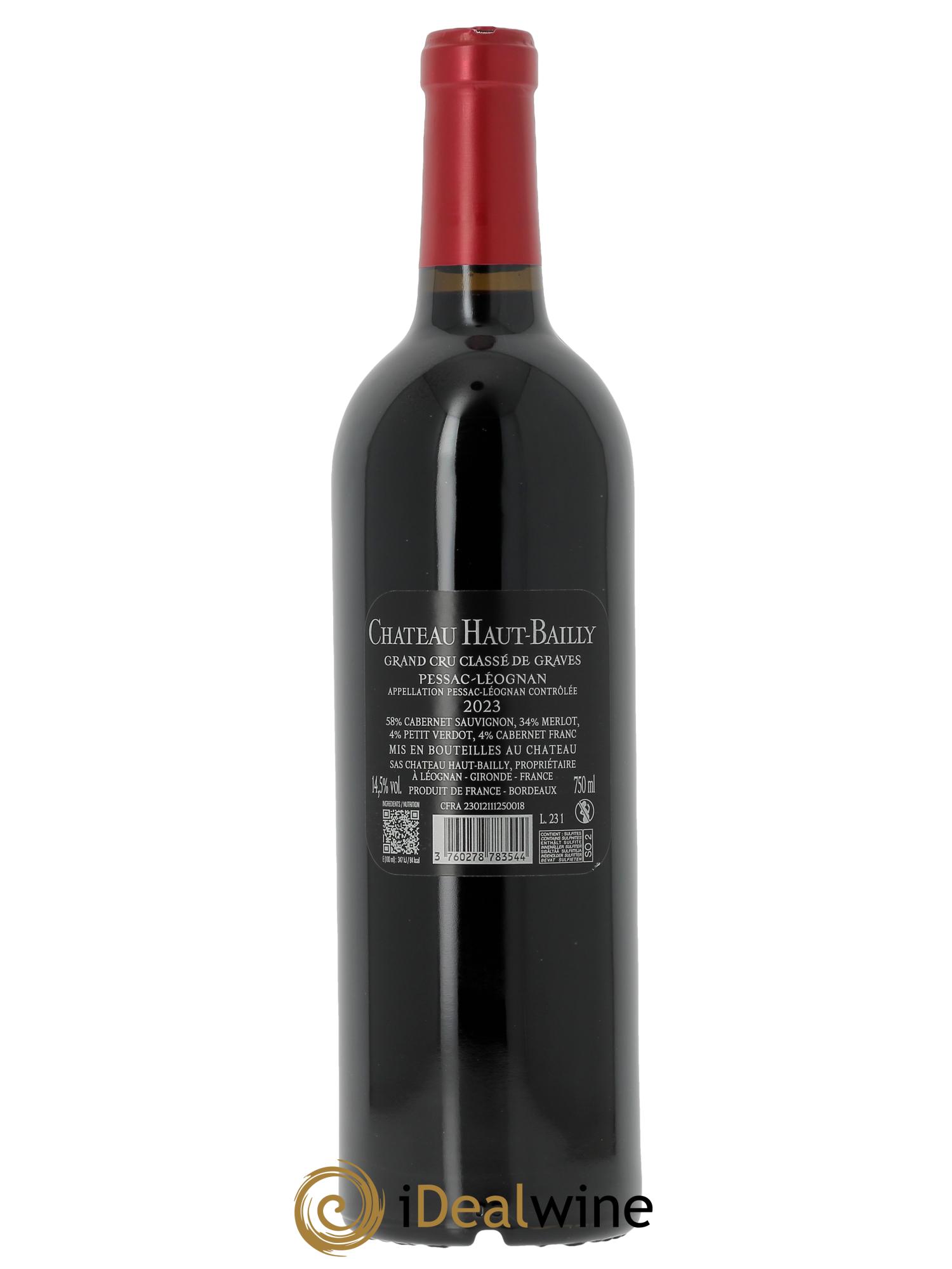 Château Haut-Bailly Cru Classé de Graves (Original-holzkiste ab 6 Fl.) 2023 - Posten von 1 Flasche - 1