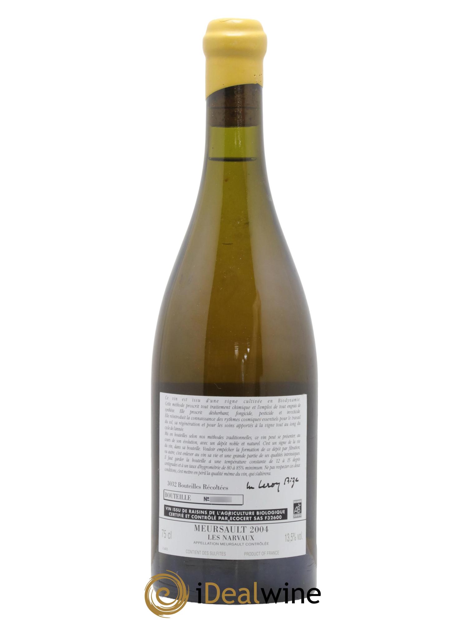 Meursault Les Narvaux d'Auvenay (Domaine) 2004 - Posten von 1 Flasche - 1