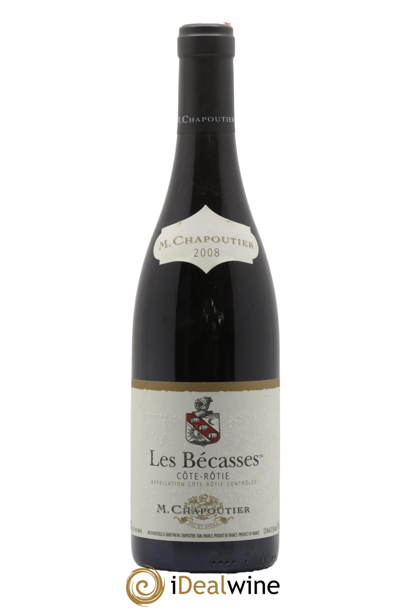 Côte-Rôtie Les Bécasses Chapoutier  2008 - Lot de 1 bouteille - 0