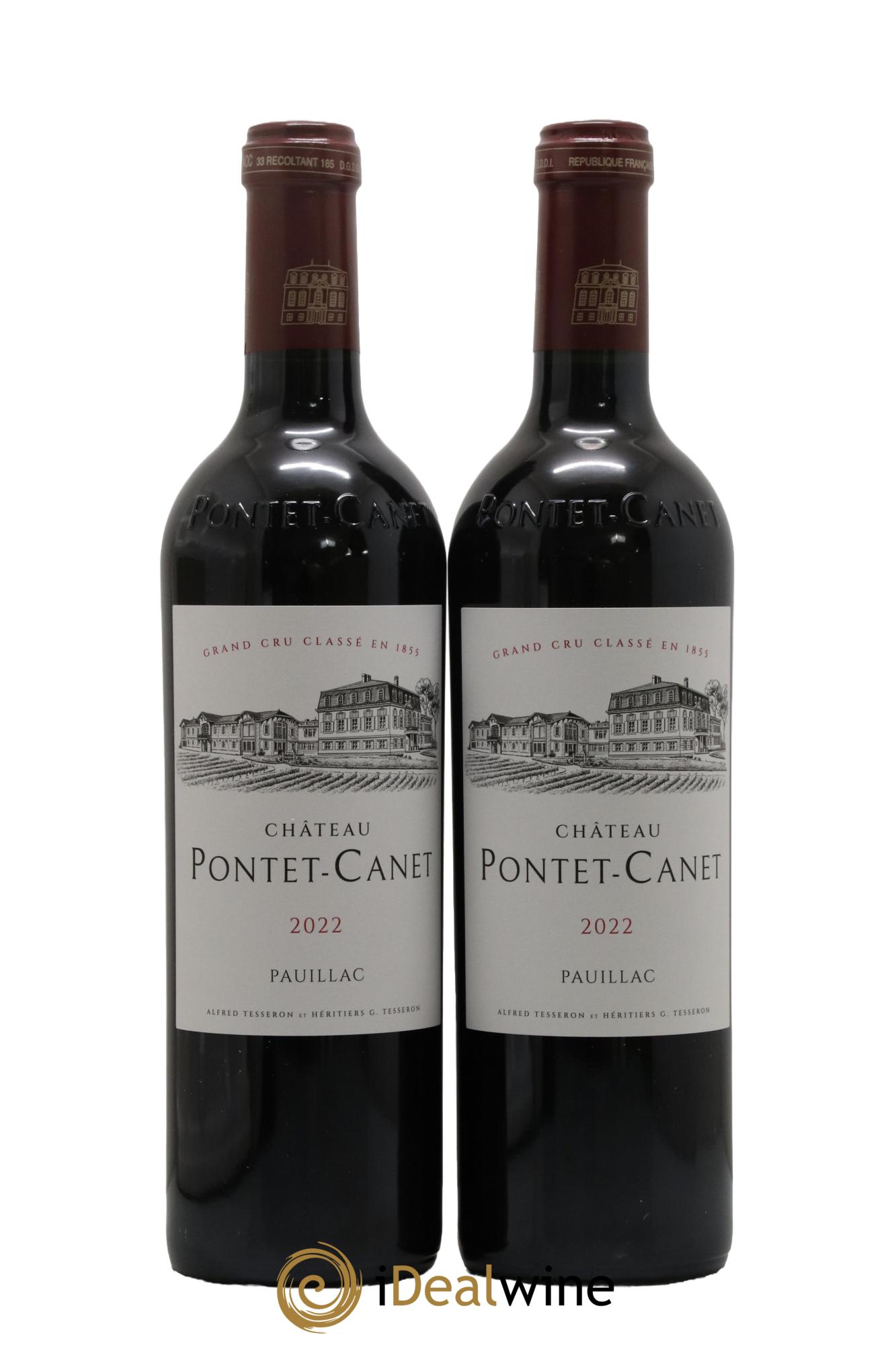Château Pontet Canet 5ème Grand Cru Classé 2022 - Lot de 2 bouteilles - 0
