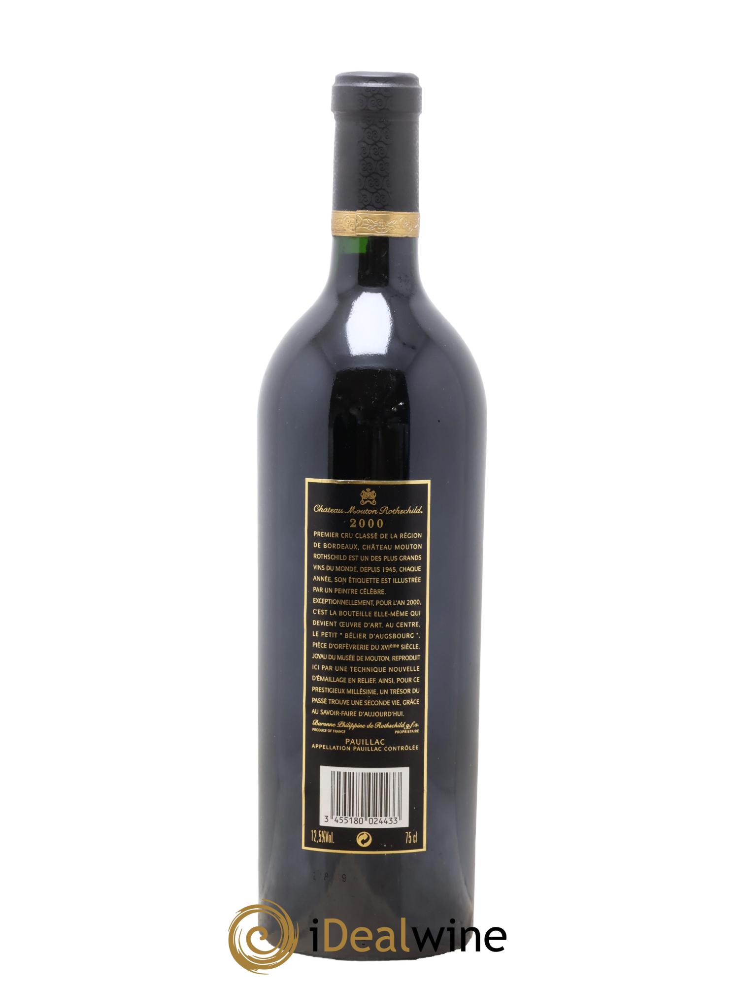 Château Mouton Rothschild 1er Grand Cru Classé 2000 - Lotto di 1 bottiglia - 1