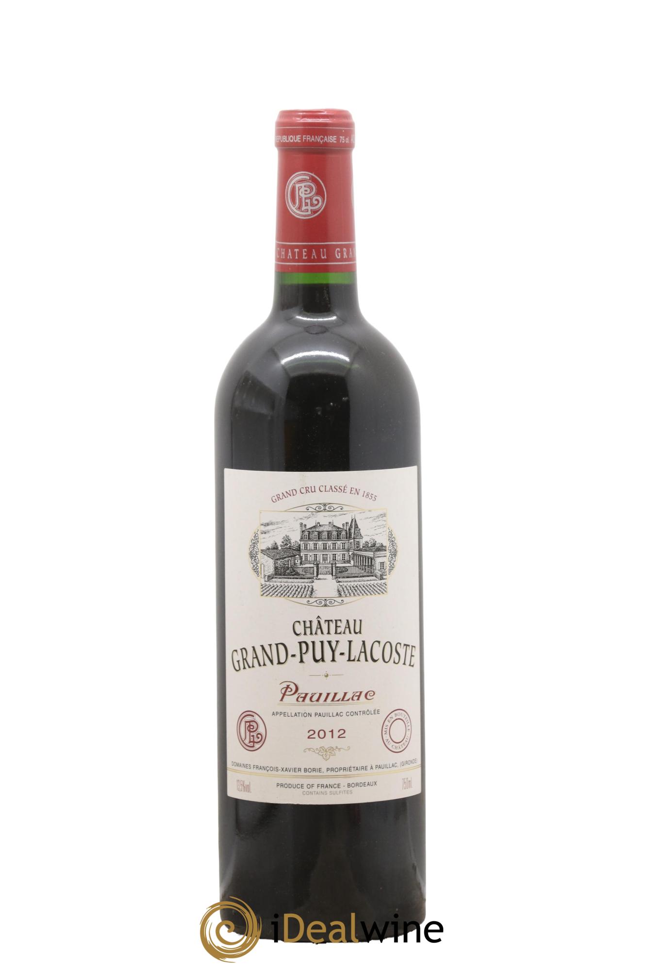 Château Grand Puy Lacoste 5ème Grand Cru Classé 2012 - Lot de 1 bouteille - 0